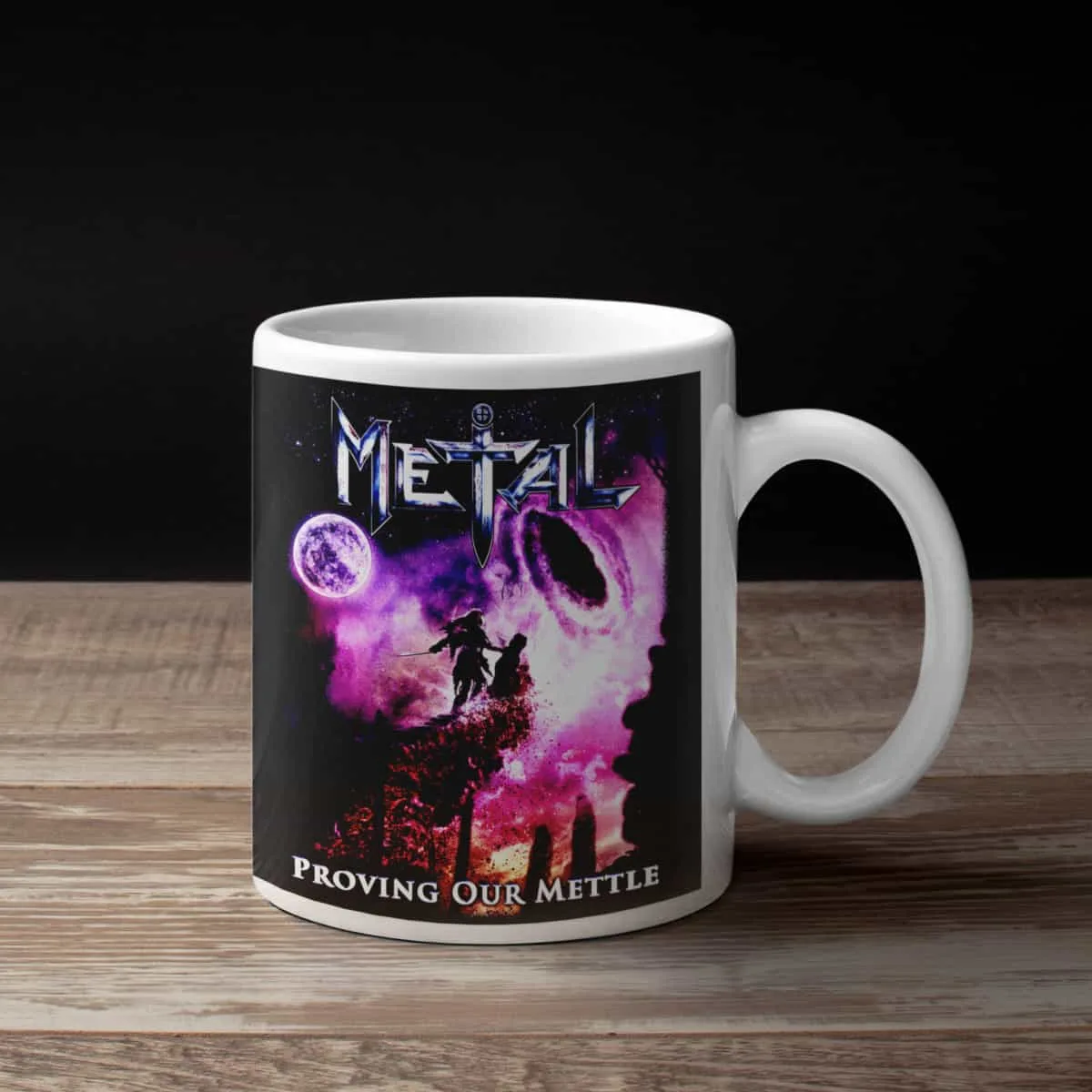 Metal Coffee Mug, Metal Proving Our Mettle Coffee Mug