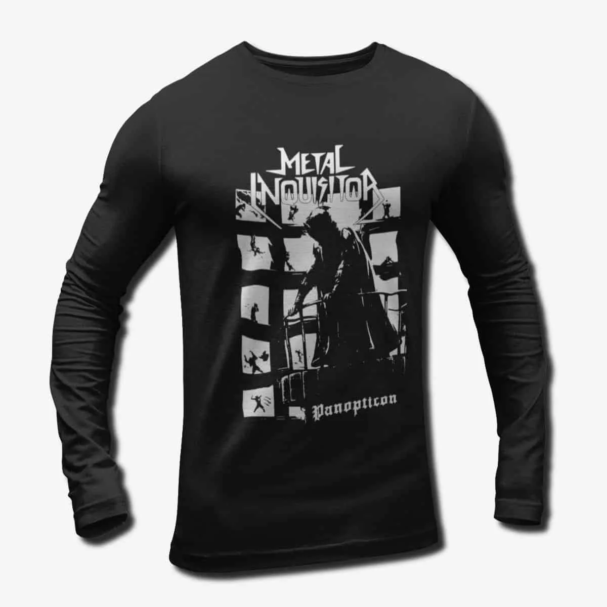 Metal Inquisitor Band Long Sleeve T-Shirt, Metal Inquisitor Panopticon Longsleeve Tee, Heavy Metal Merch