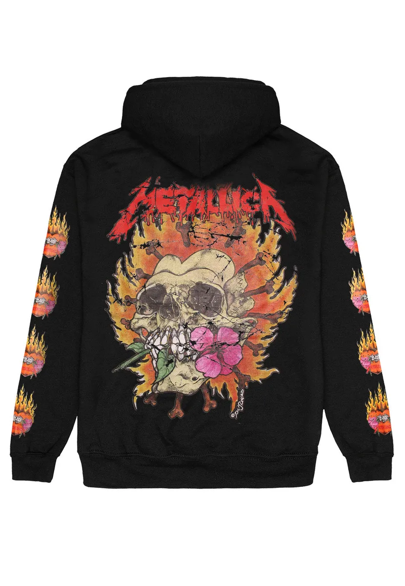 Metallica Flower Skull Backprint Hoodie