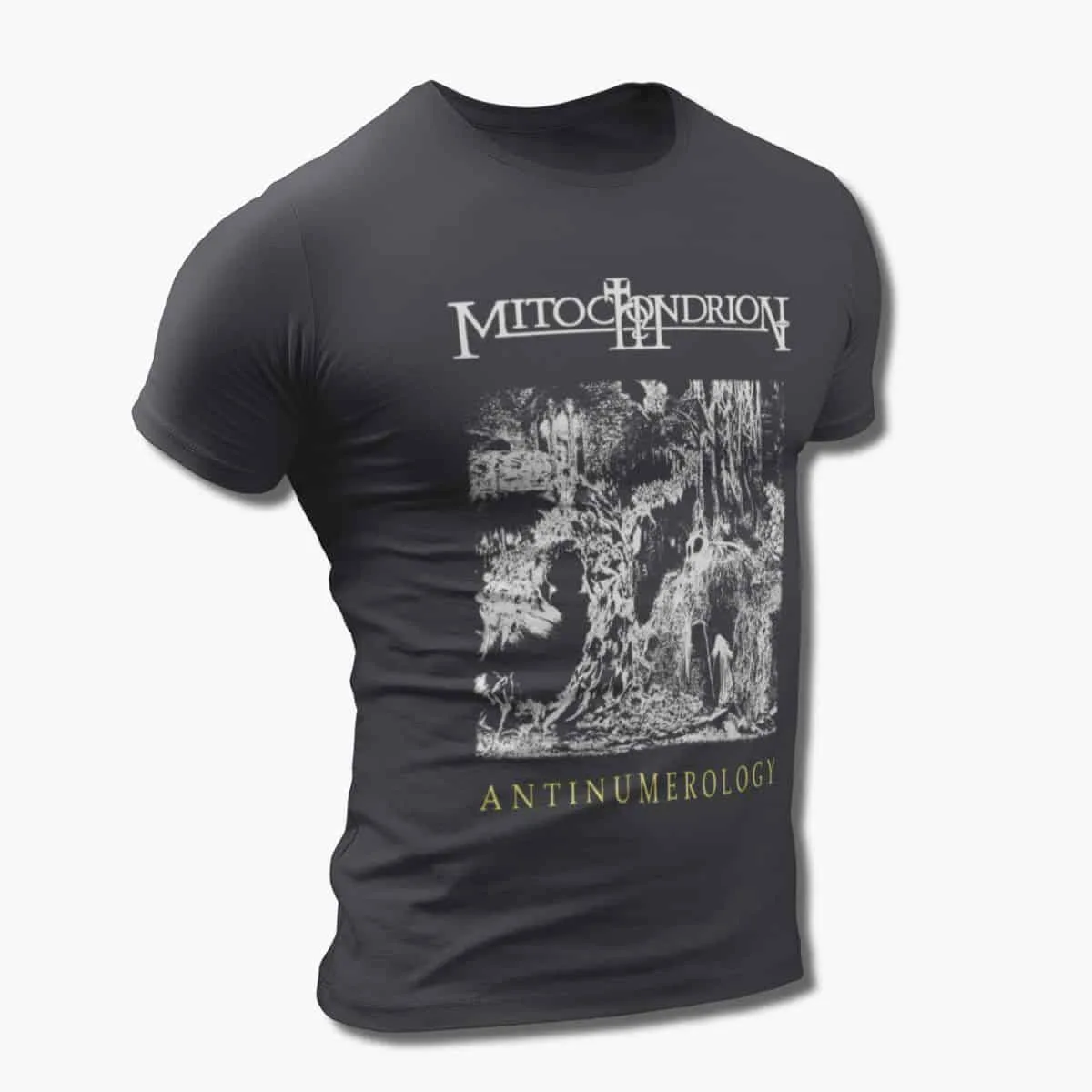 Mitochondrion Band T-Shirt, Mitochondrion Antinumerology Artwork T-Shirt, Black Metal Merch