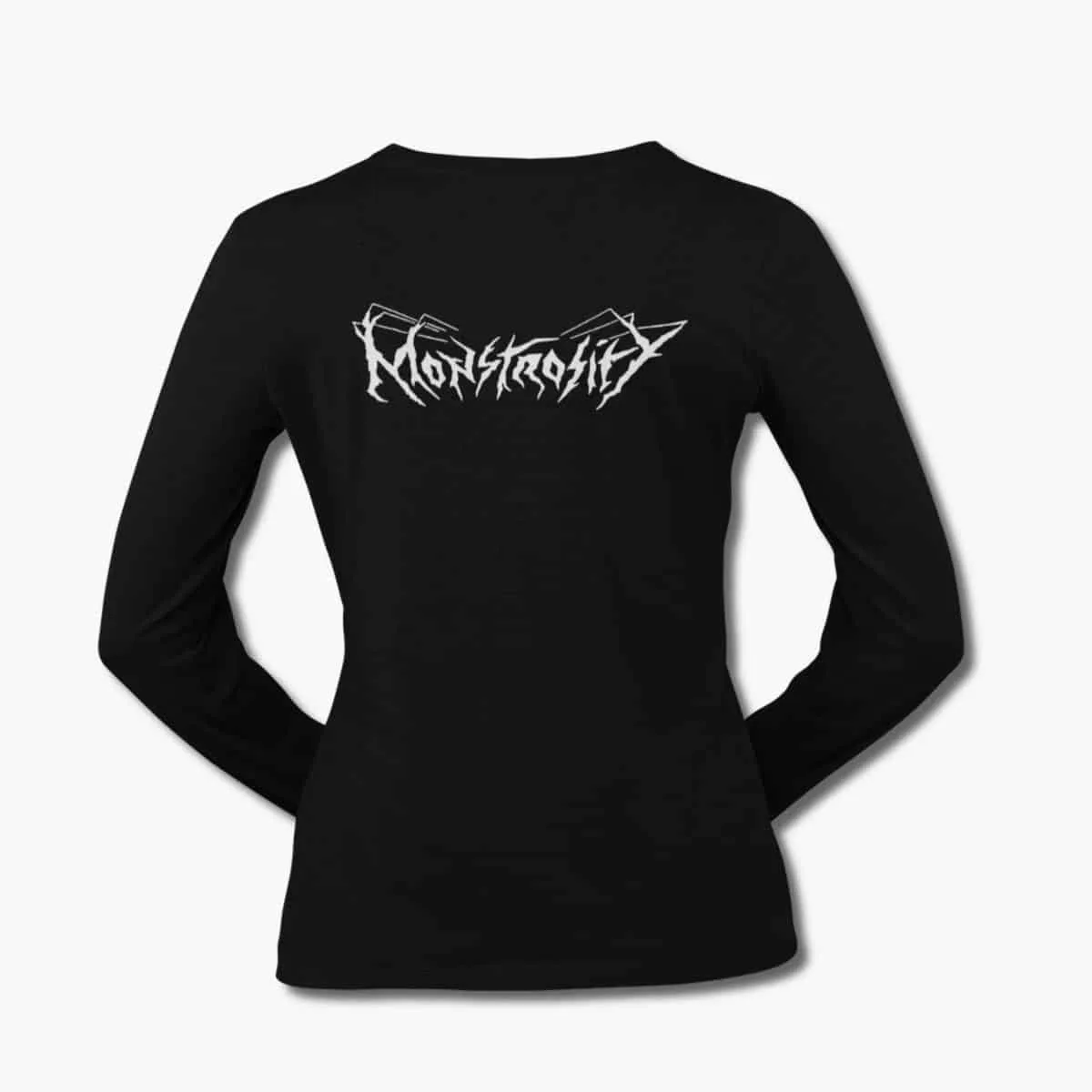 Monstrosity Band Long Sleeve T-Shirt, Monstrosity Logo Black Longsleeve T-Shirt, Death Metal Merchandise