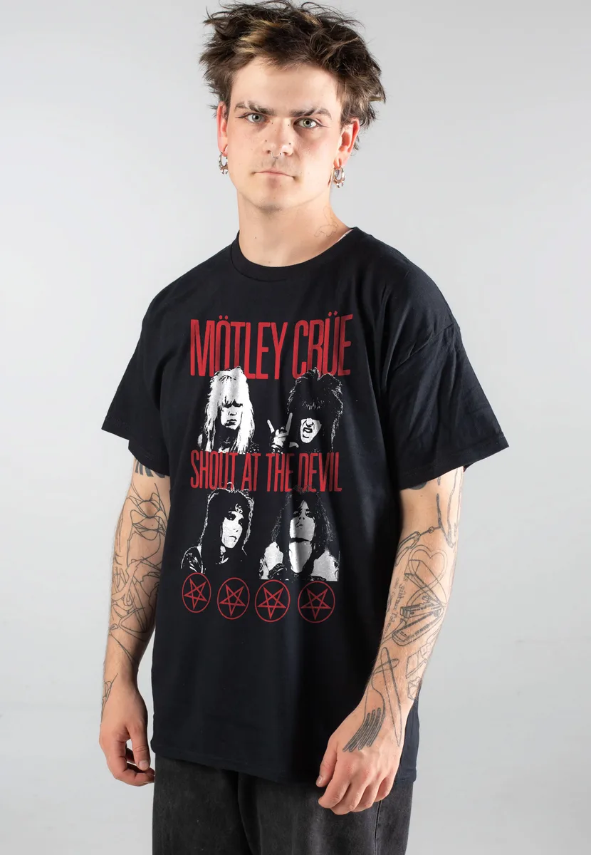Mötley Crüe Shout At The Devil Faces T-Shirt