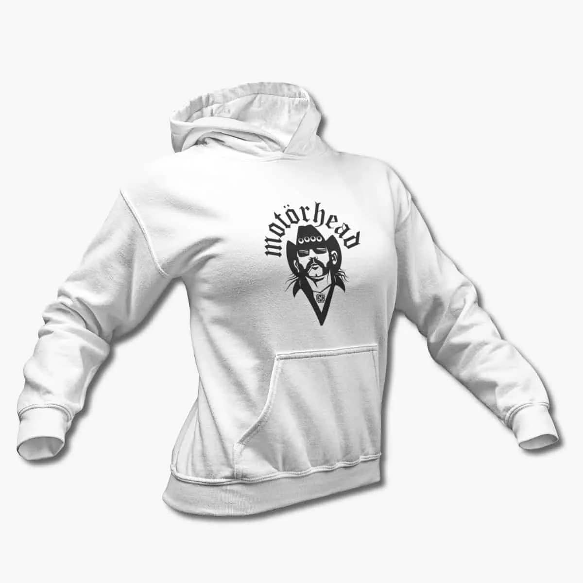 Motorhead Hoodie, Motörhead Lemmy White Hooded Sweatshirt, Heavy Metal Merchandise