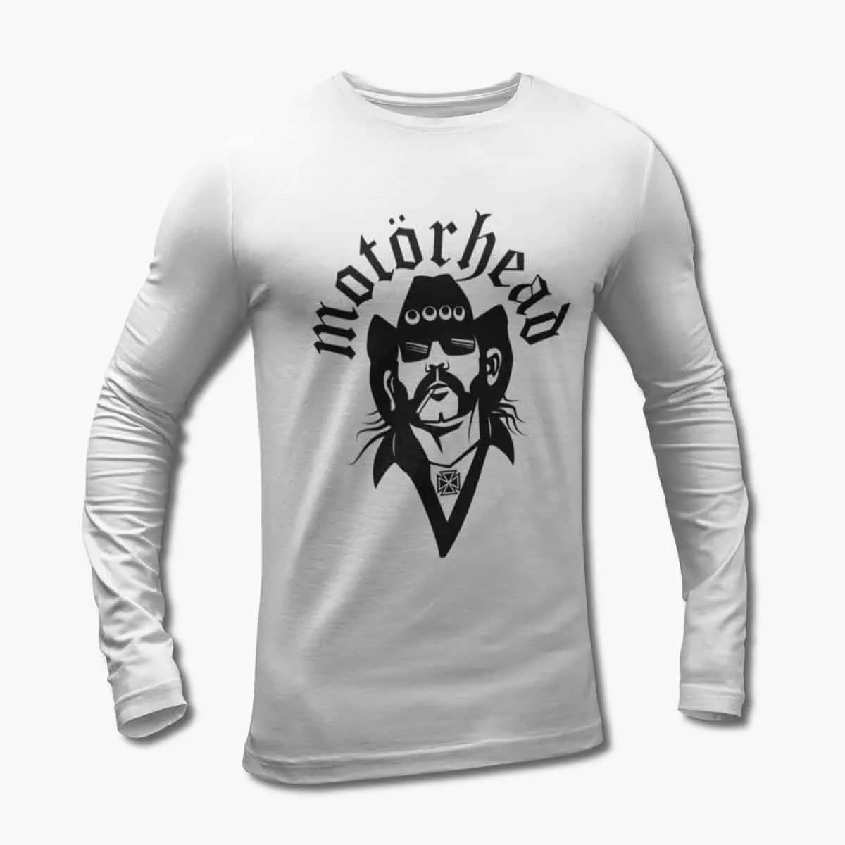 Motorhead Long Sleeve T-Shirt, Motörhead Lemmy White Longsleeve T-Shirt, Heavy Metal Merchandise