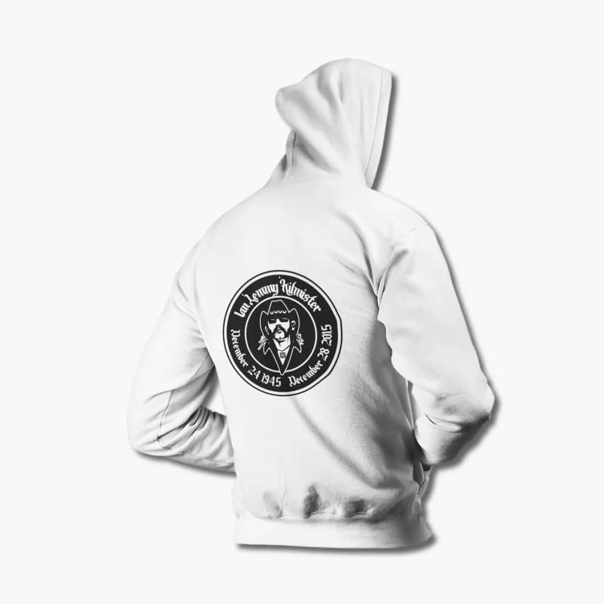 Motorhead Zip Up Hoodie, Motörhead Ian Lemmy Kilmister White Zipper Hooded Sweatshirt, Heavy Metal Merchandise