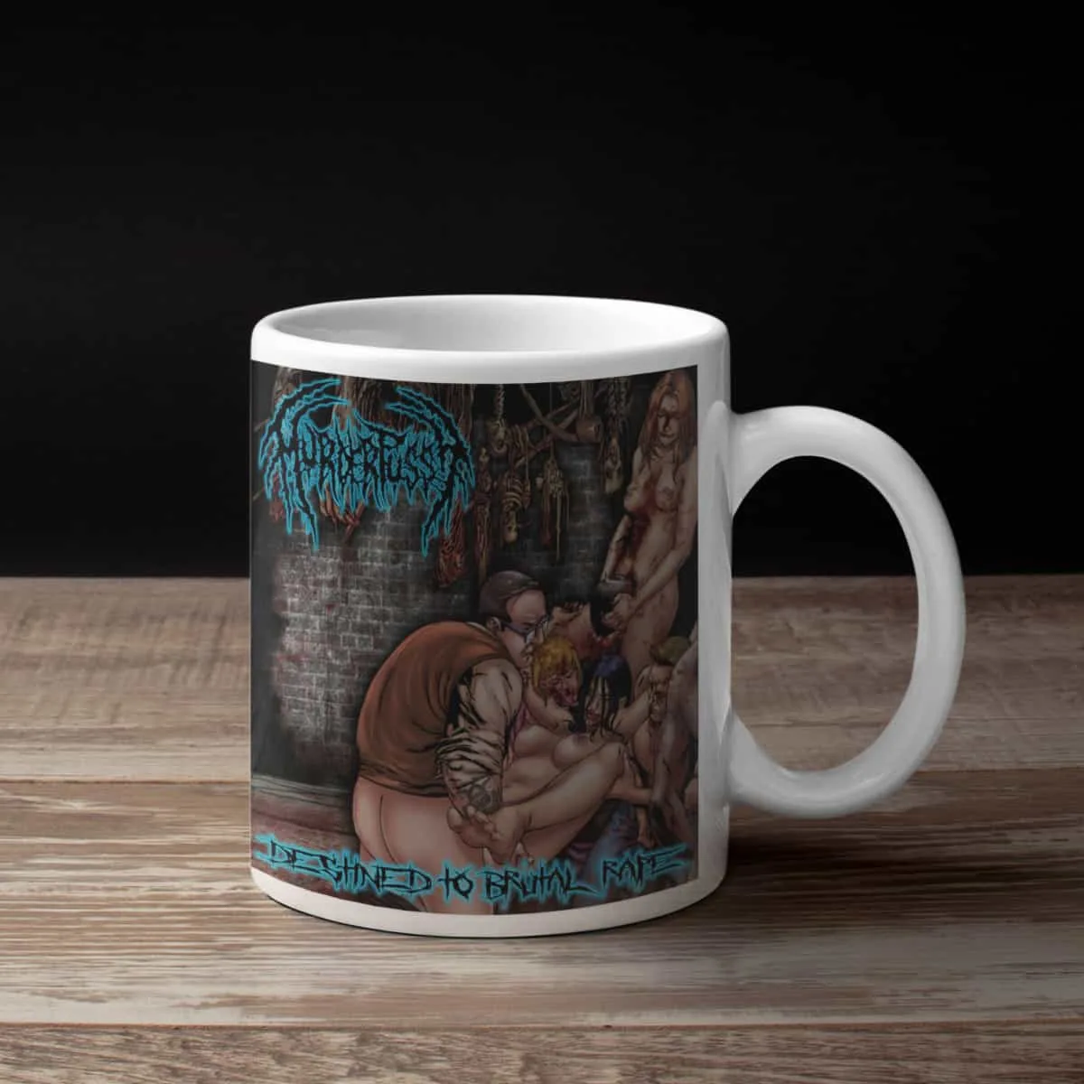 Murder Pussy Coffee Mug, Murder Pussy Destined To Brutal Rape Mug