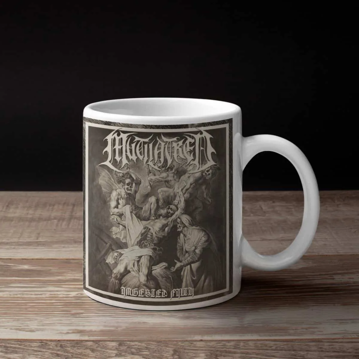Mutilatred Band Coffee Mug, Mutilatred Ingested Filth Mug