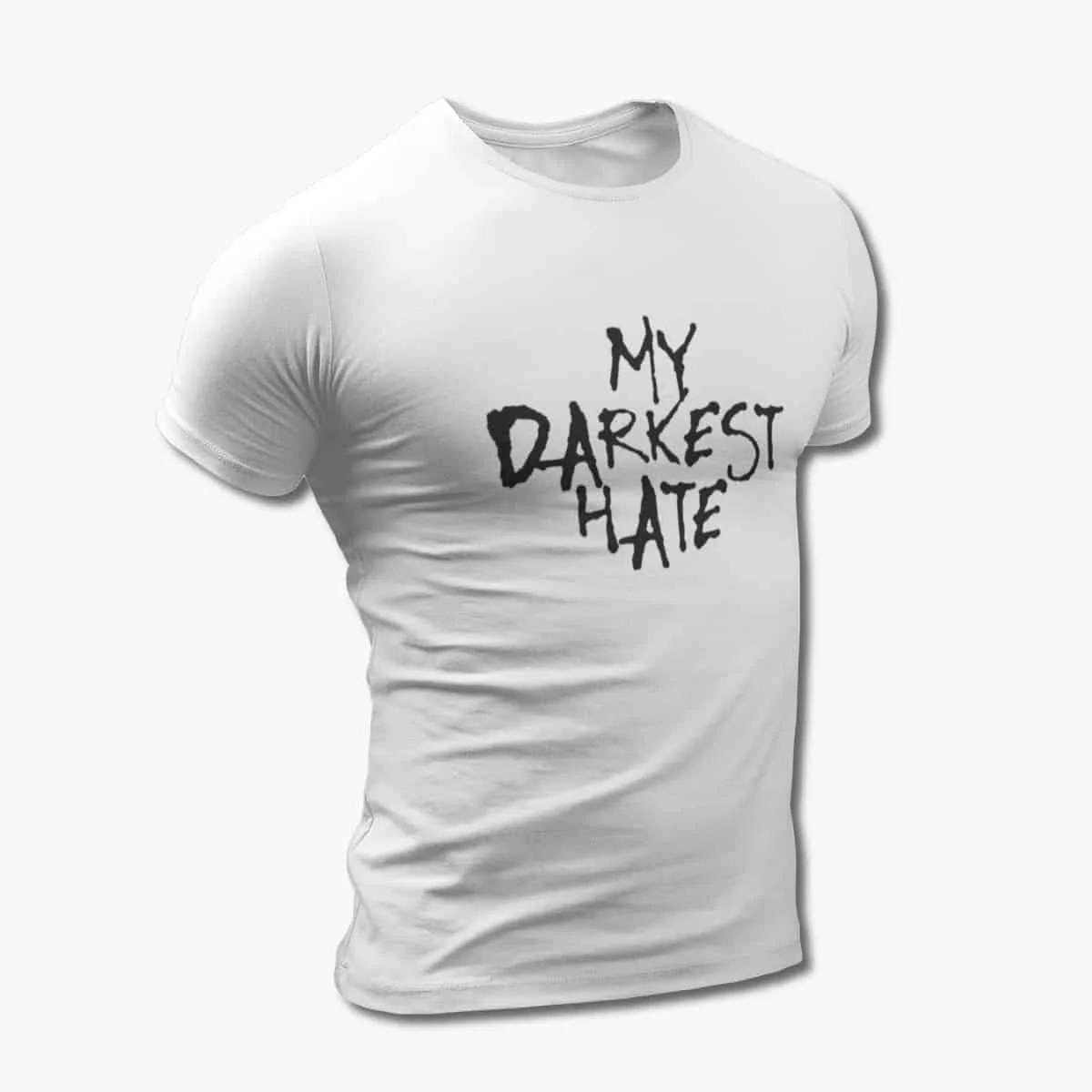 My Darkest Hate T-Shirt, My Darkest Hate Logo White T-Shirt, Death Metal Merchandise