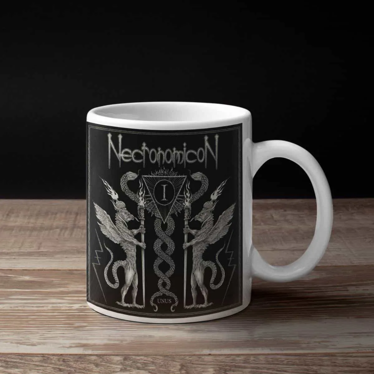 Necronomicon Band Coffee Mug, Necronomicon Unus Mug