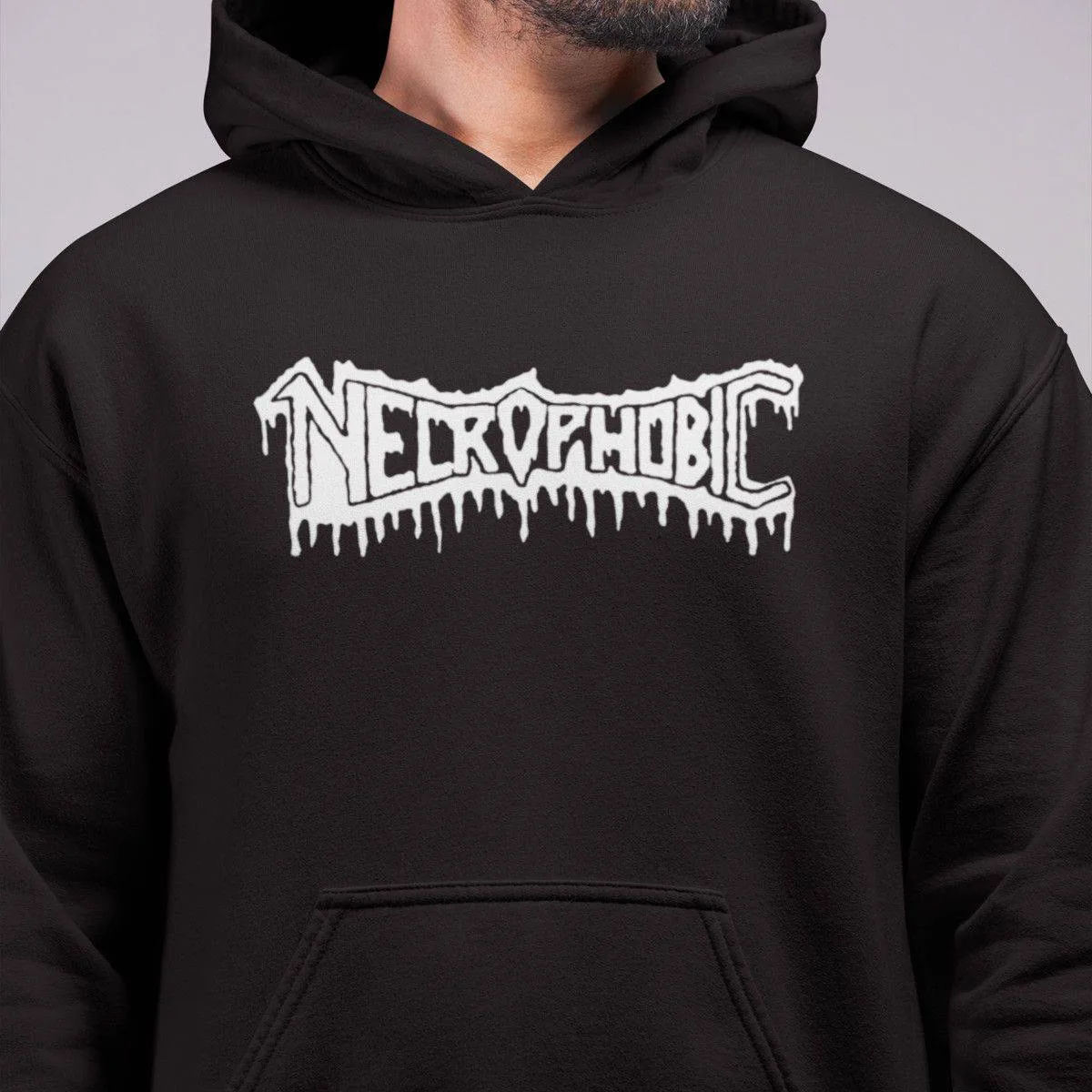 Necrophobic Band Hoodie, Necrophobic Old Logo Hooded Sweatshirt, Black Metal Merch