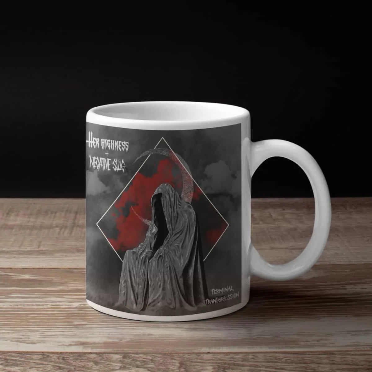 Negative Slug Coffee Mug, Negative Slug Terminal Transgression Coffee Mug