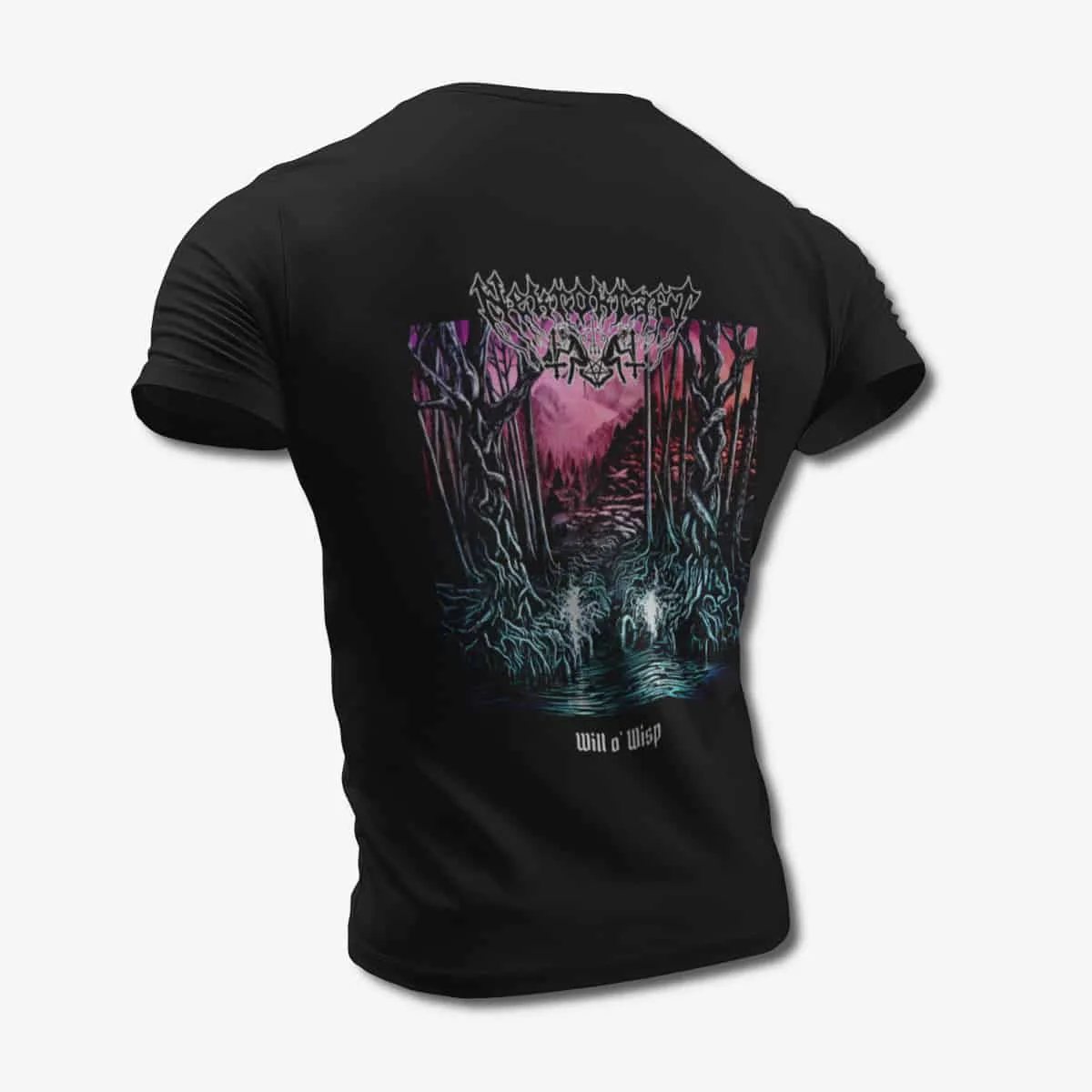 Nekrokraft T-Shirt, Nekrokraft Will o' Wisp Black T-Shirt, Black Metal Merchandise