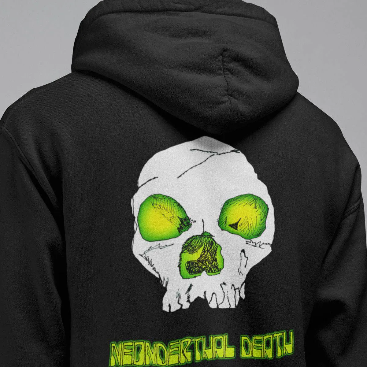 Neonderthal Death Band Hoodie, Neonderthal Death Nightmare Begins Artwork Hooded Sweatshirt, Death Metal Merch