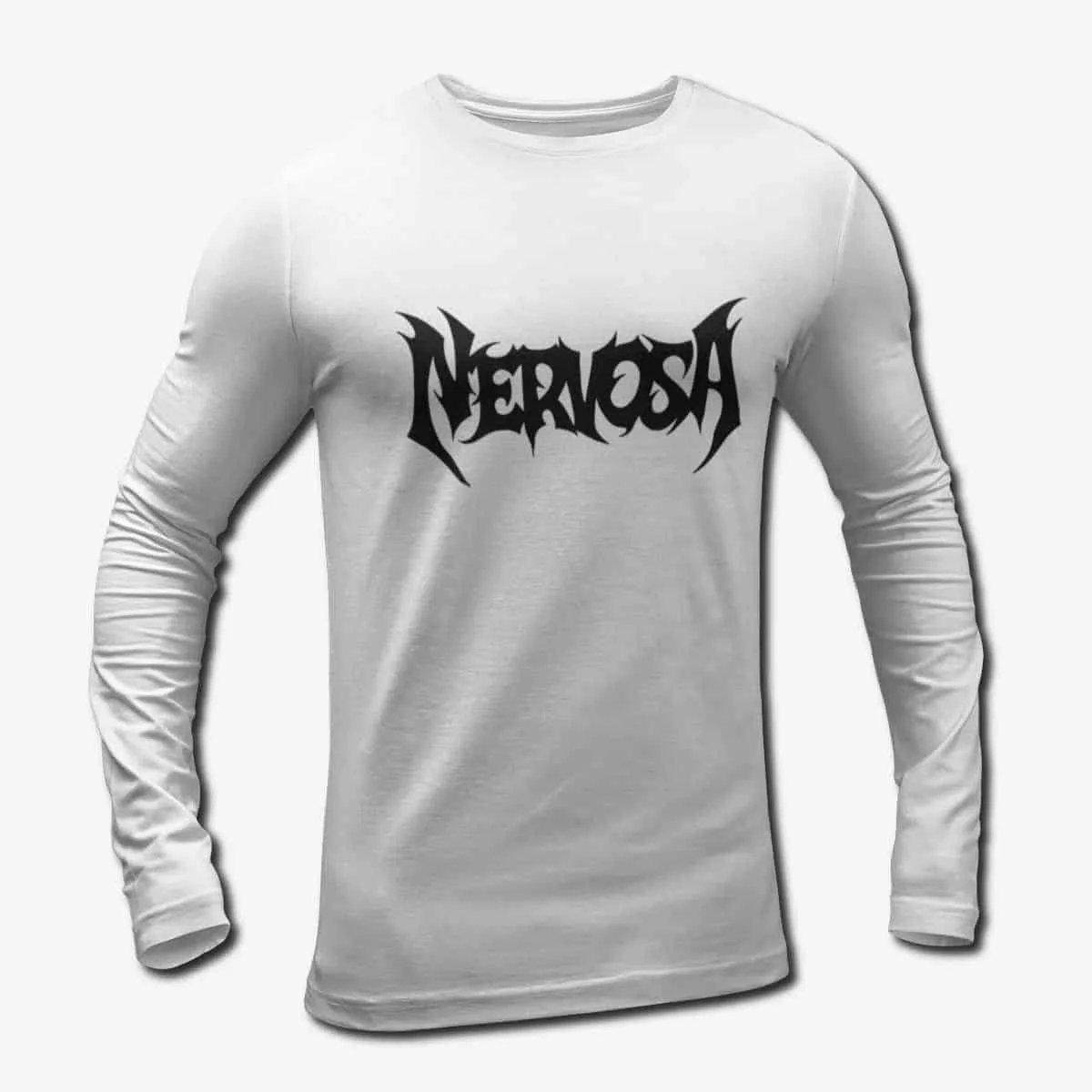 Nervosa Band Long Sleeve T-Shirt, Nervosa Logo Longsleeve Tee, Thrash Metal Merch