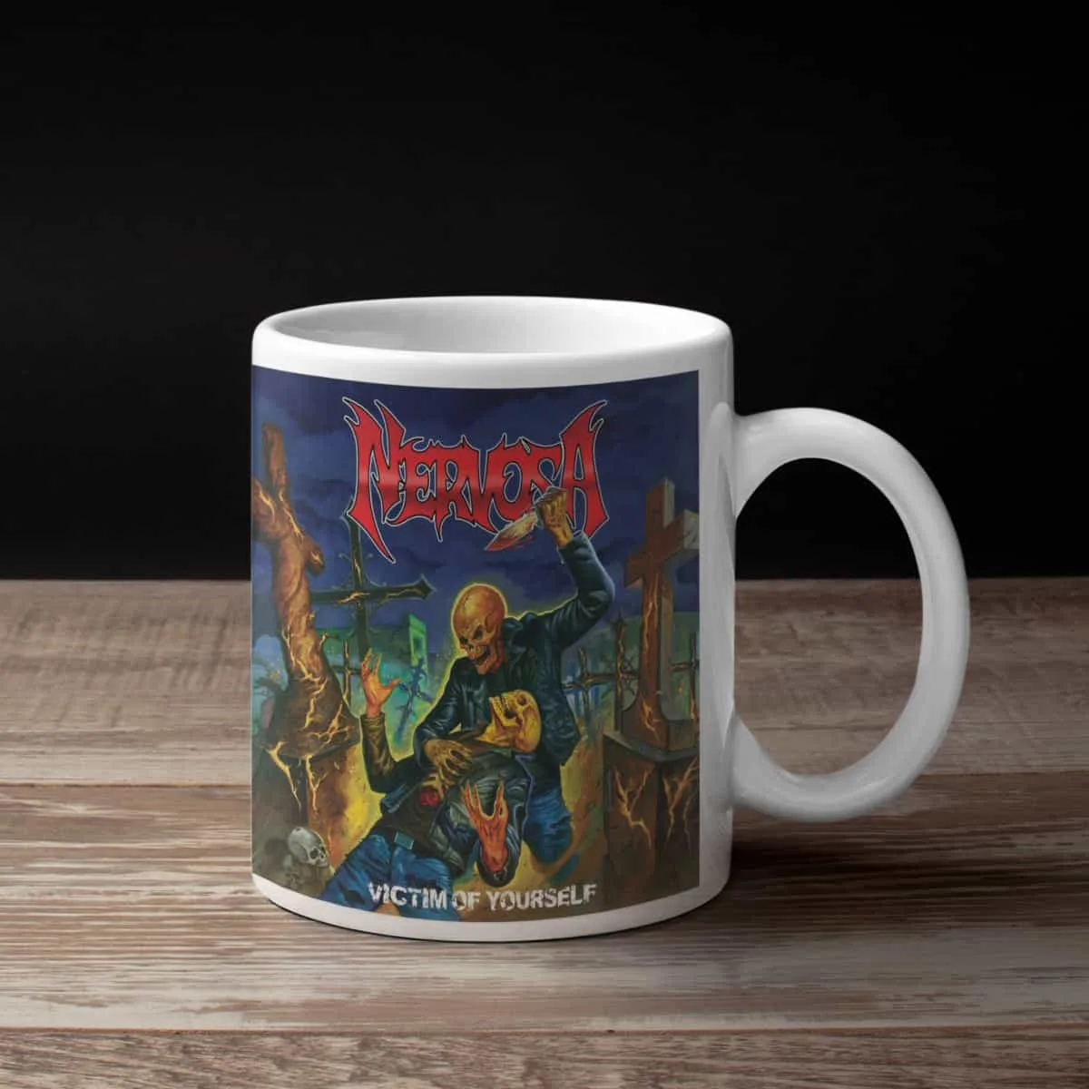 Nervosa Coffee Mug, Nervosa Victim Of Yourself Coffee Mug