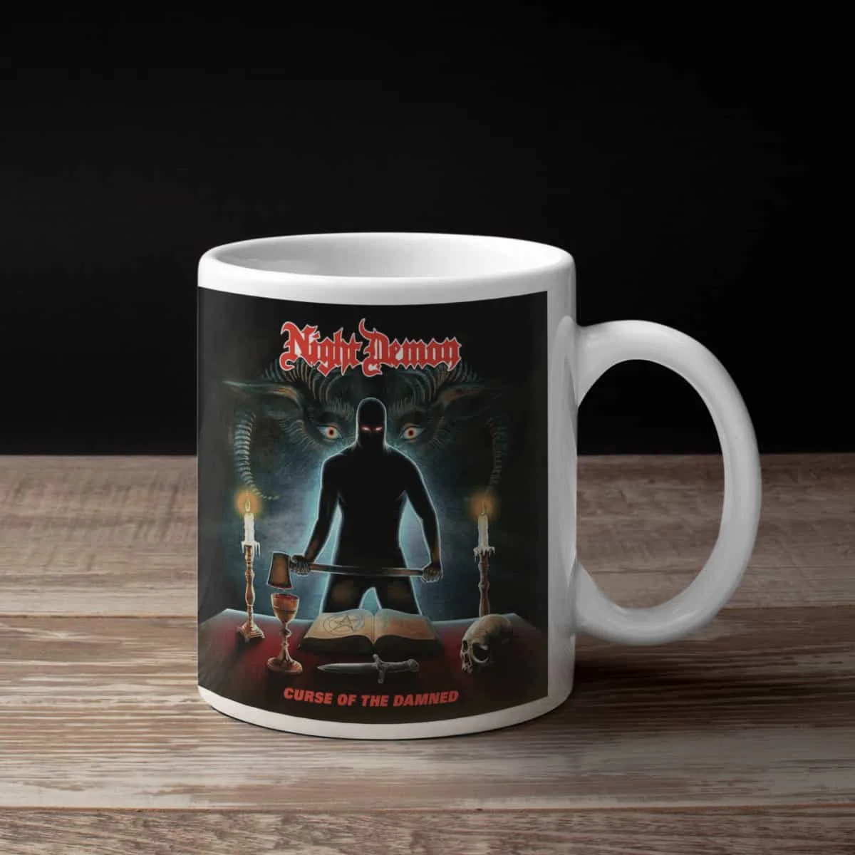 Night Demon Coffee Mug, Night Demon Curse of The Damned Coffee Mug