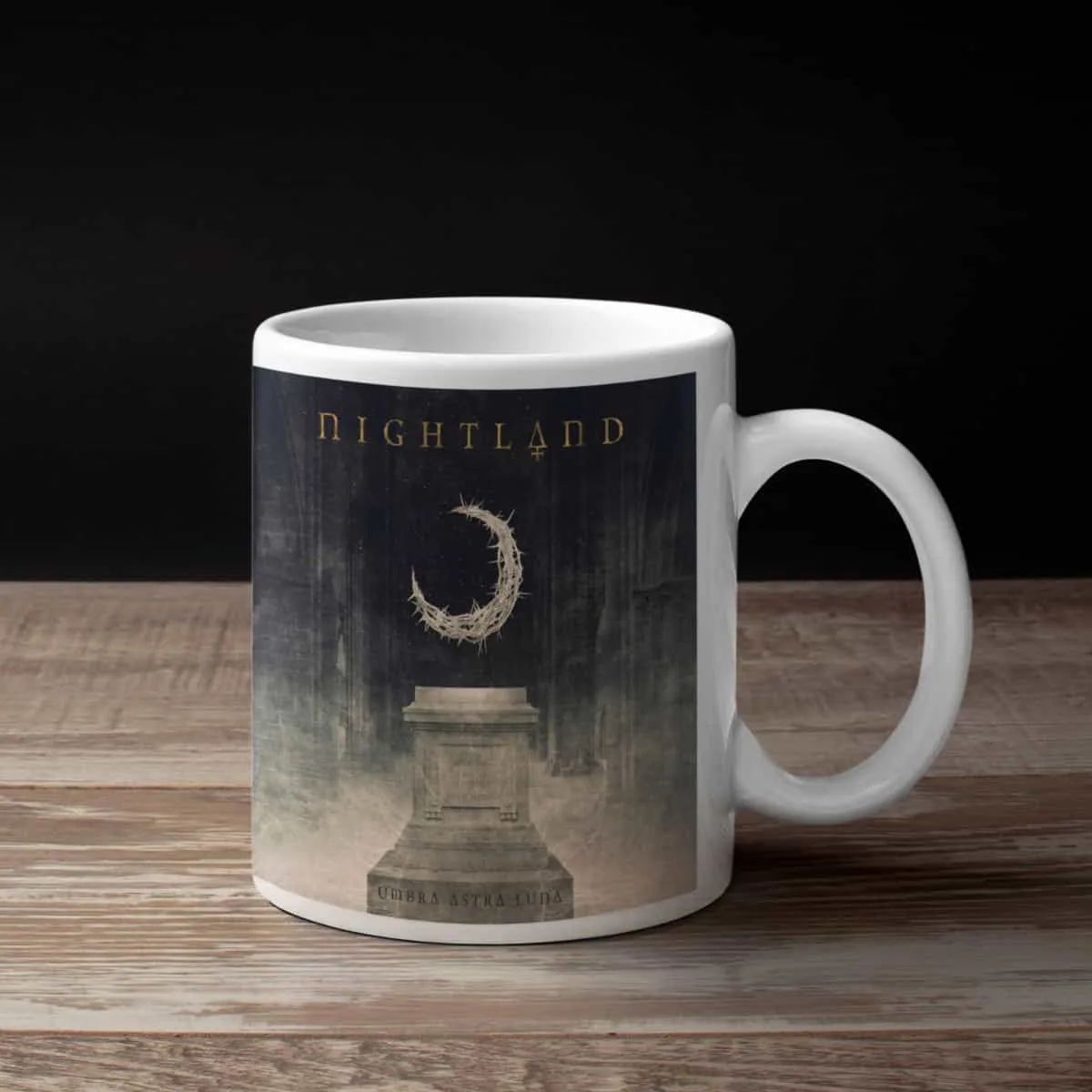 Nightland Coffee Mug, Nightland Umbra Astra Luna Coffee Mug
