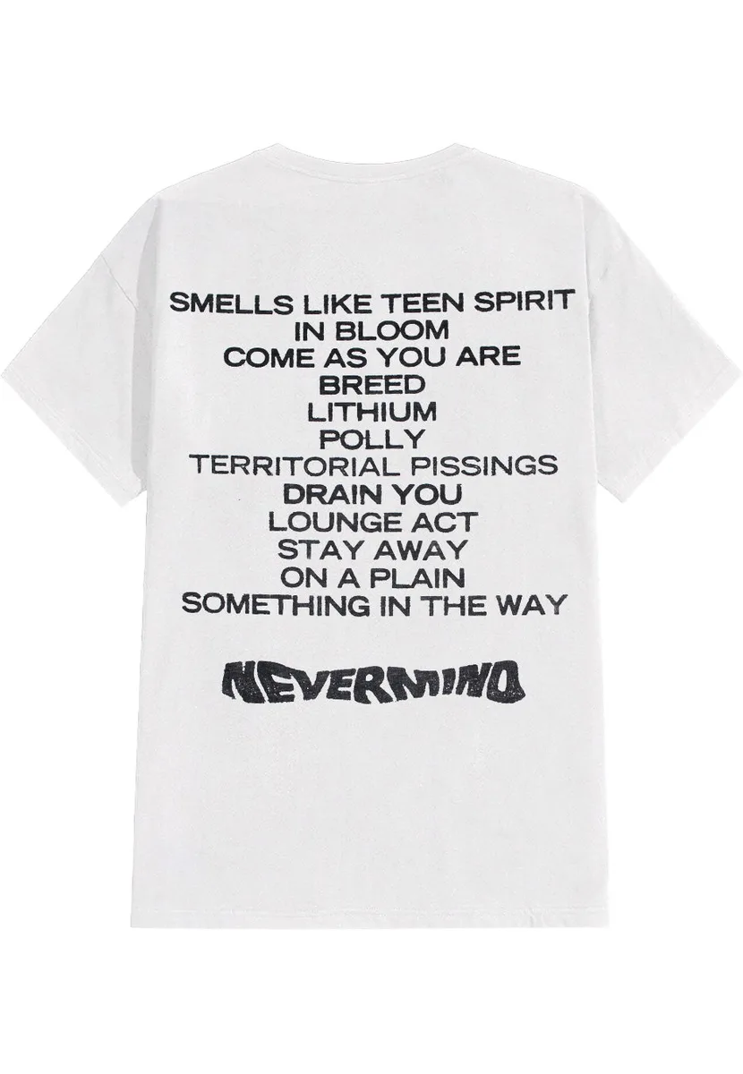 Nirvana Nevermind Dollar Loose White T-Shirt