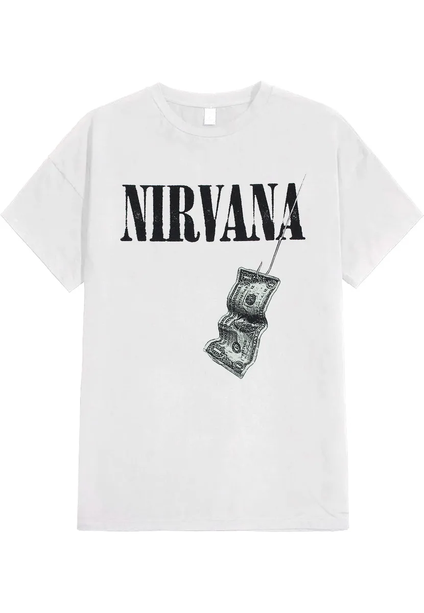 Nirvana Nevermind Dollar Loose White T-Shirt