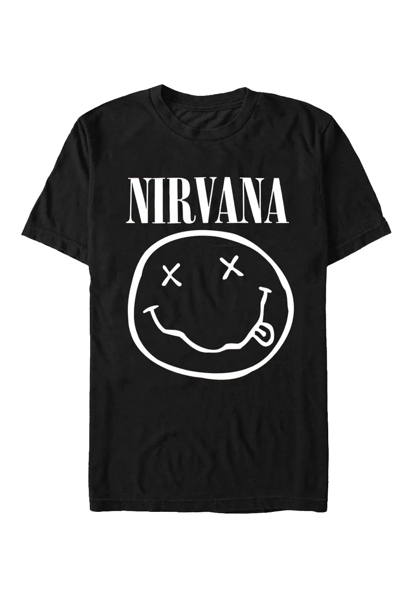 Nirvana White Happy Face T-Shirt