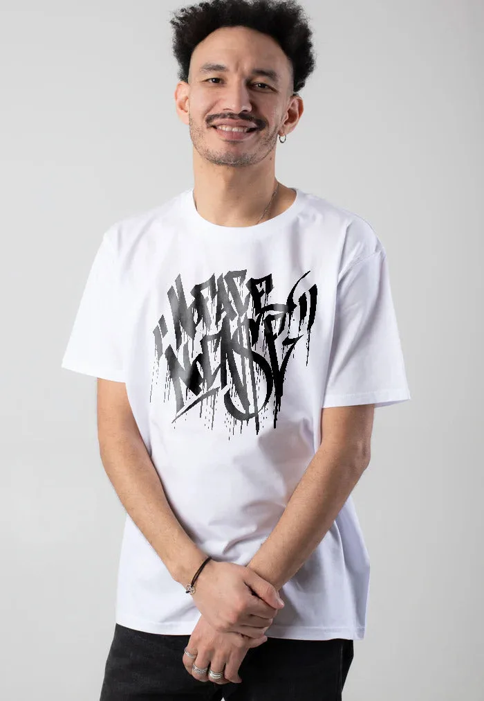 No Face No Case Logo White T-Shirt