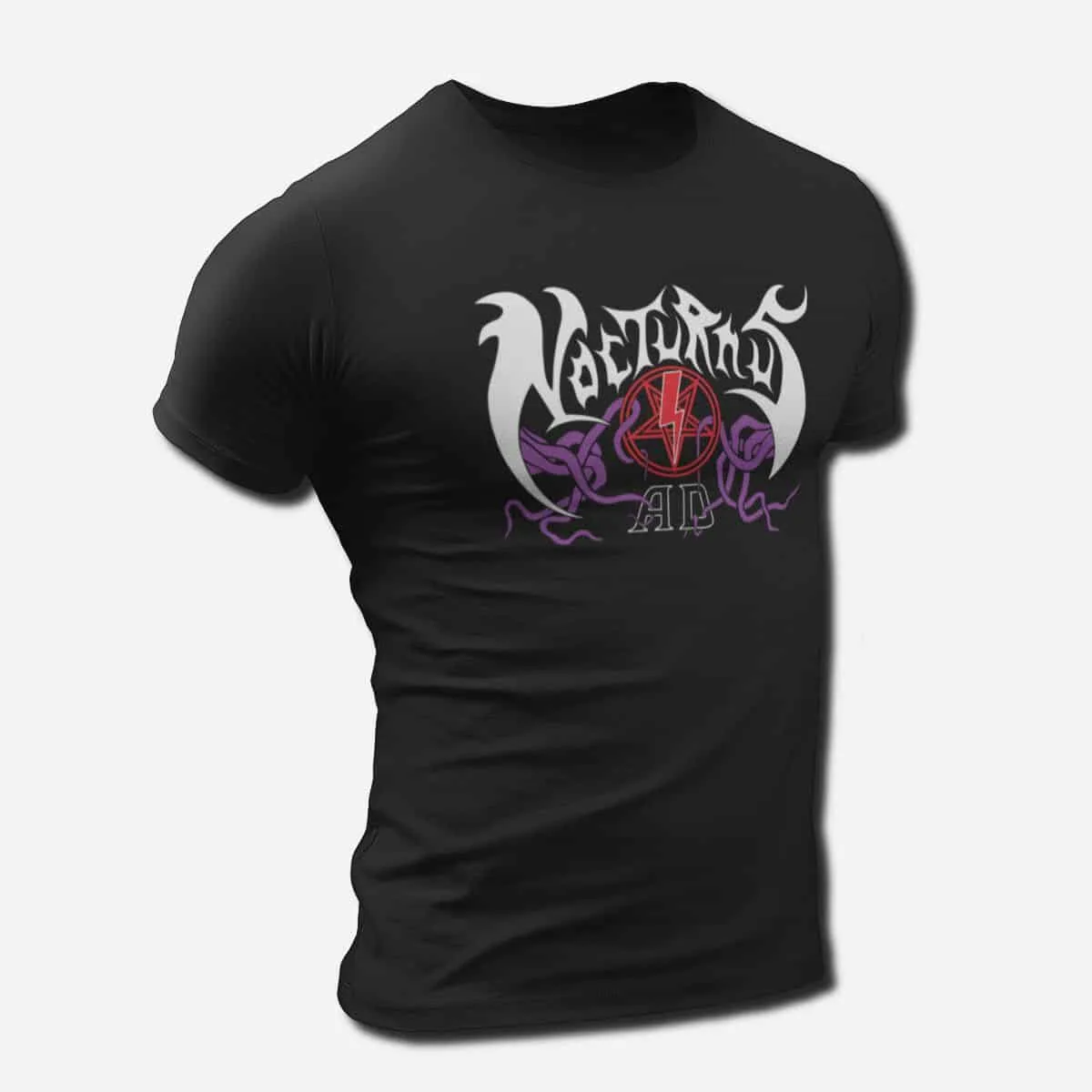 Nocturnus AD Band T-Shirt, Nocturnus After Death Logo T-Shirt, Death Metal Merch