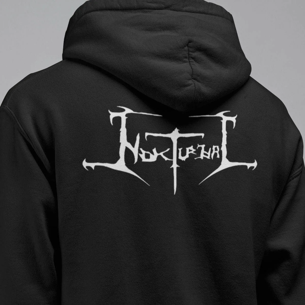 Nokturnal Band Hoodie, Nokturnal Logo Hooded Sweatshirt, Black Metal Merch