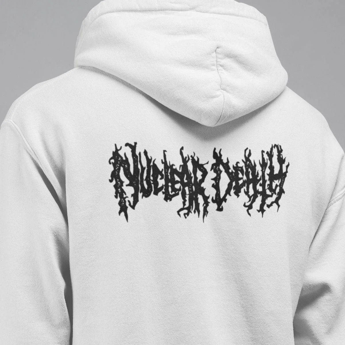 Nuclear Death Band Hoodie, Nuclear Death Logo Hooded Sweatshirt, Grindcore, Death Metal Merch