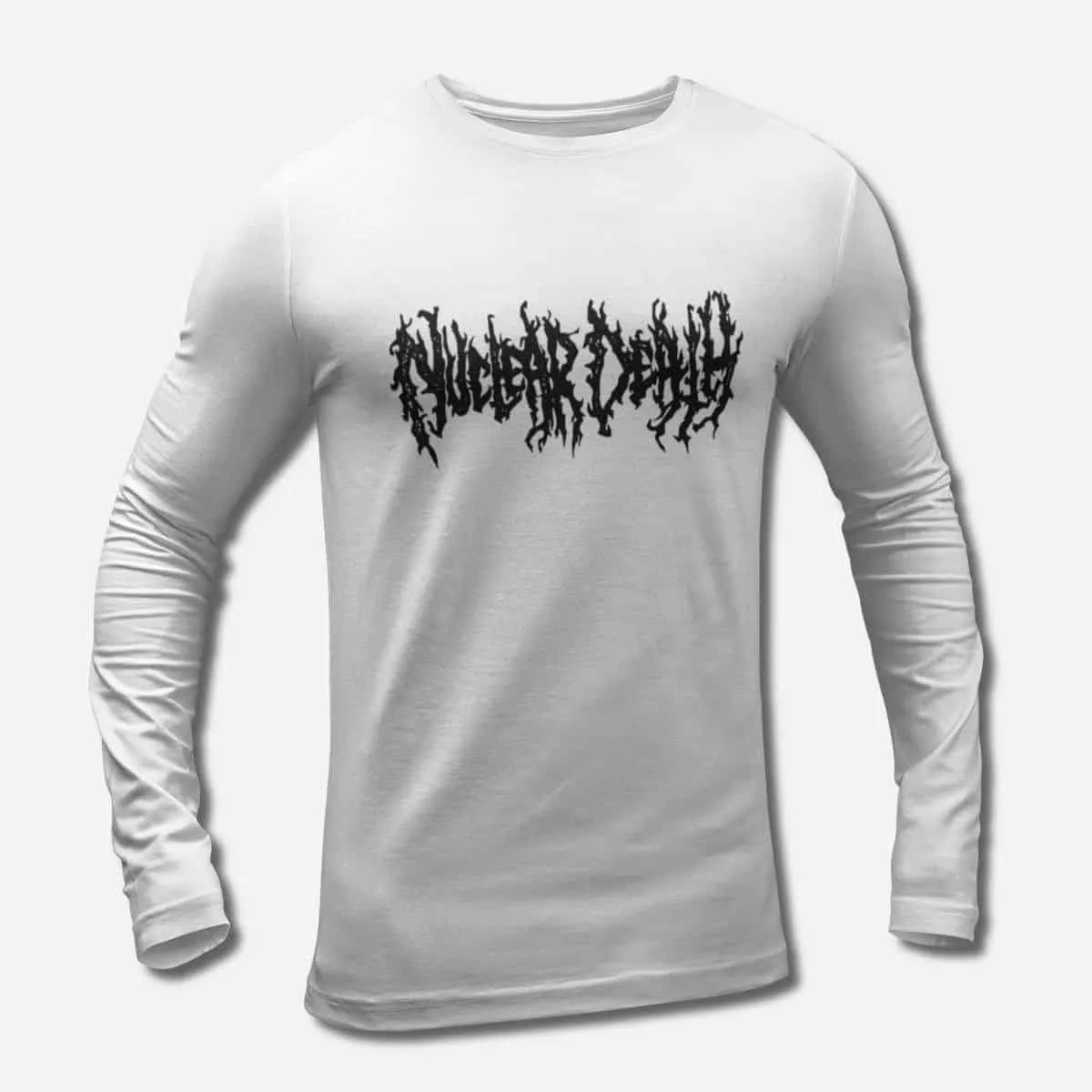 Nuclear Death Band Long Sleeve T-Shirt, Nuclear Death Logo Longsleeve T-Shirt, Death Metal, Experimental Metal Merch