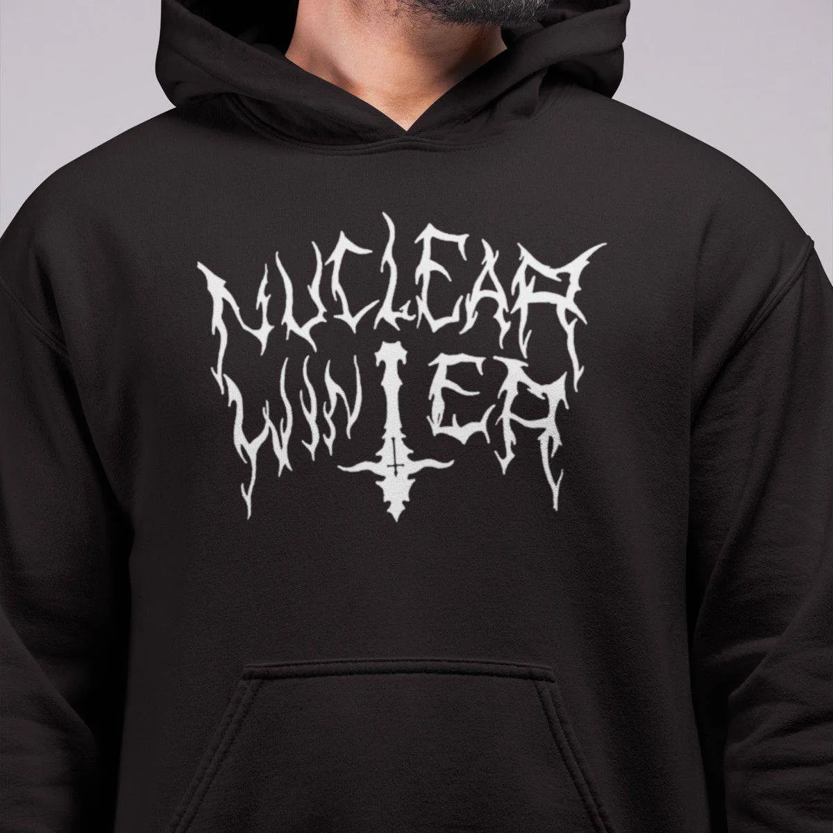 Nuclear Winter Band Hoodie, Nuclear Winter Logo Hooded Sweatshirt, Death Metal Merch
