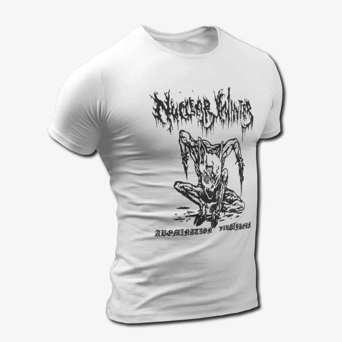 Nuclear Winter Band T-Shirt, Nuclear Winter Abomination Virginborn Artwork T-Shirt, Death Metal Merch