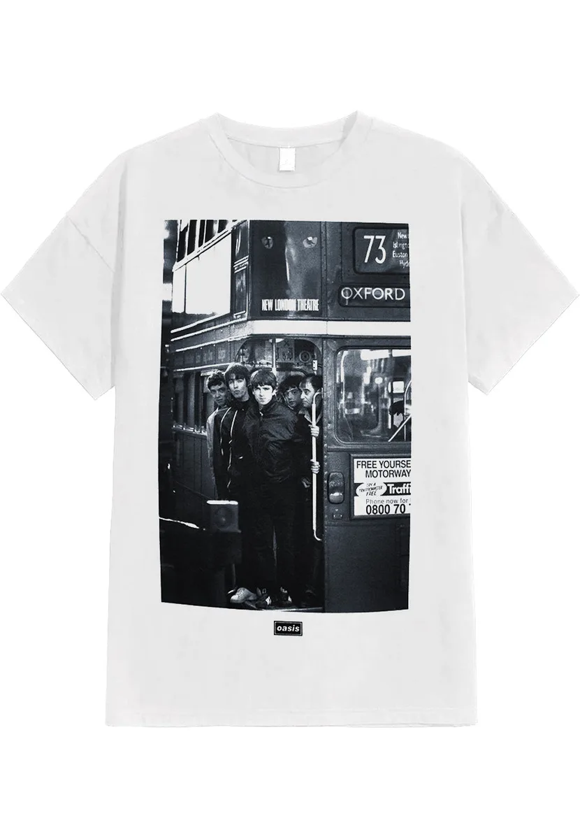 Oasis London Bus Photo White T-Shirt