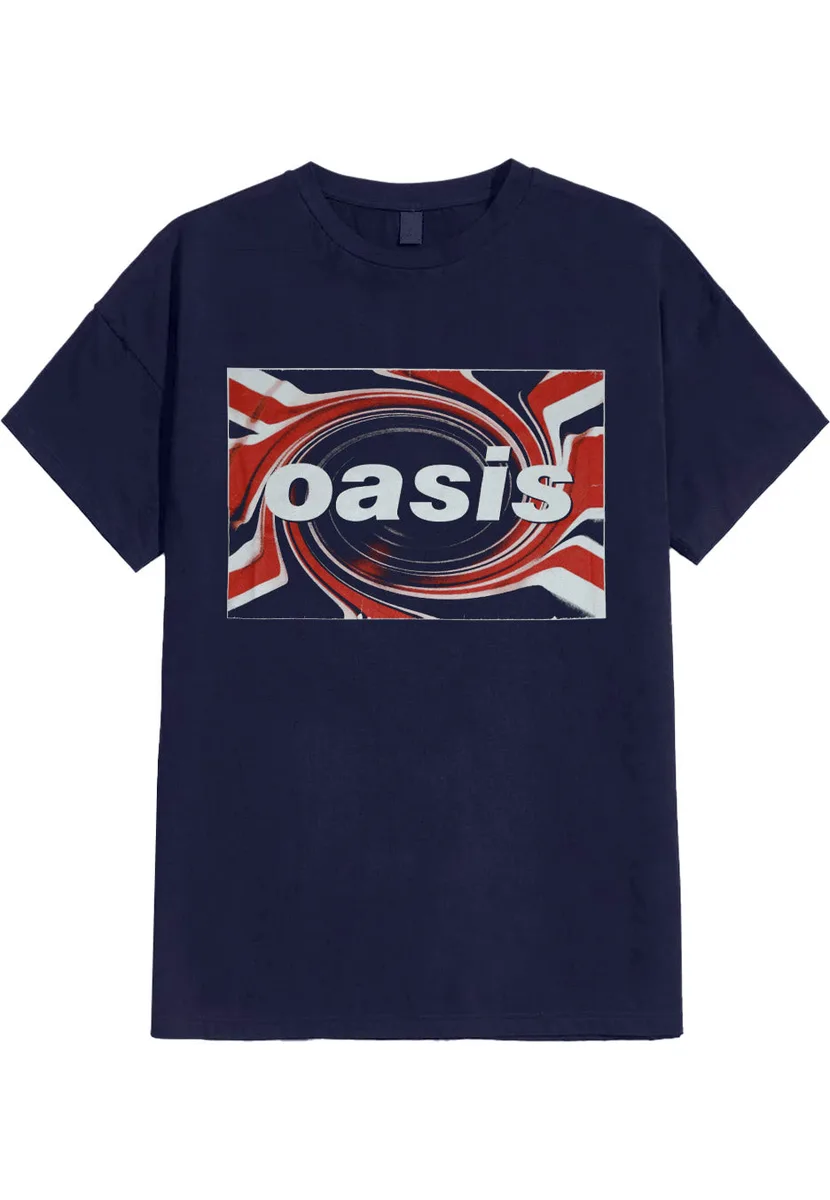 Oasis Union Jack Navy T-Shirt