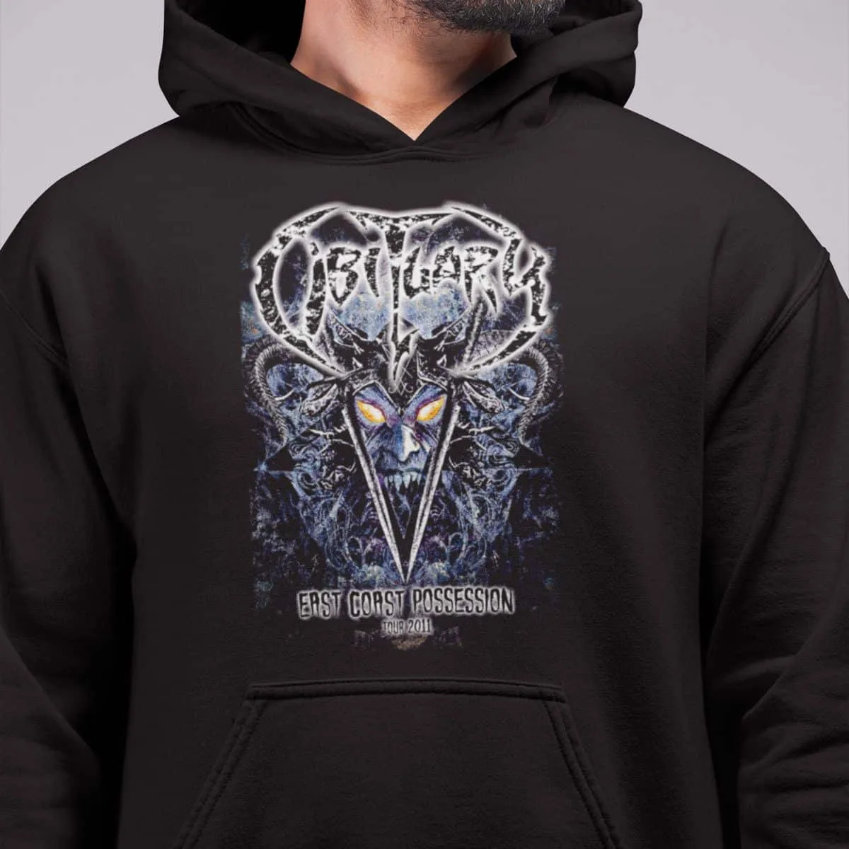 Obituary Band Hoodie, Obituary Concert Artwork Hooded Sweatshirt, Death Metal Merch