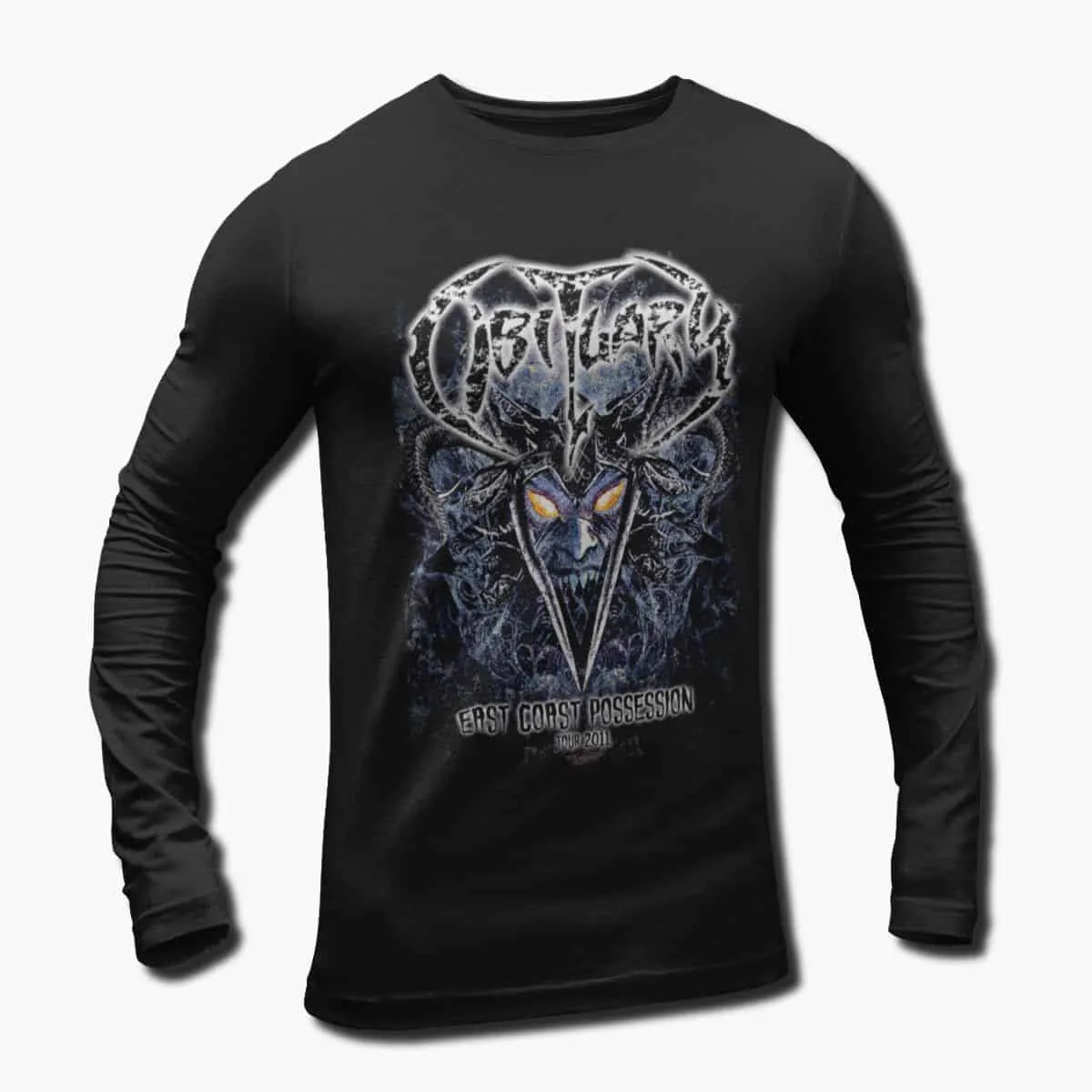 Obituary Band Long Sleeve T-Shirt, Obituary Concert Artwork Longsleeve T-Shirt, Death Metal Merch