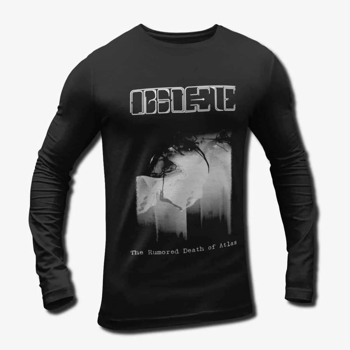 Obsolete Band Long Sleeve T-Shirt, Obsolete The Rumored Death Of Atlas Longsleeve Tee, Death Metal, Thrash Metal Merch