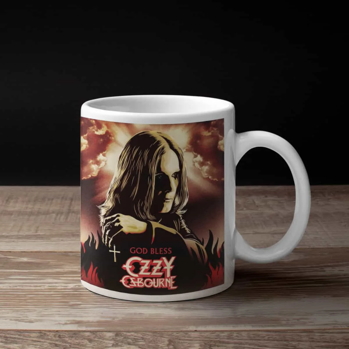 Ozzy Osbourne Coffee Mug, Ozzy Osbourne God Bless Ozzy Coffee Mug