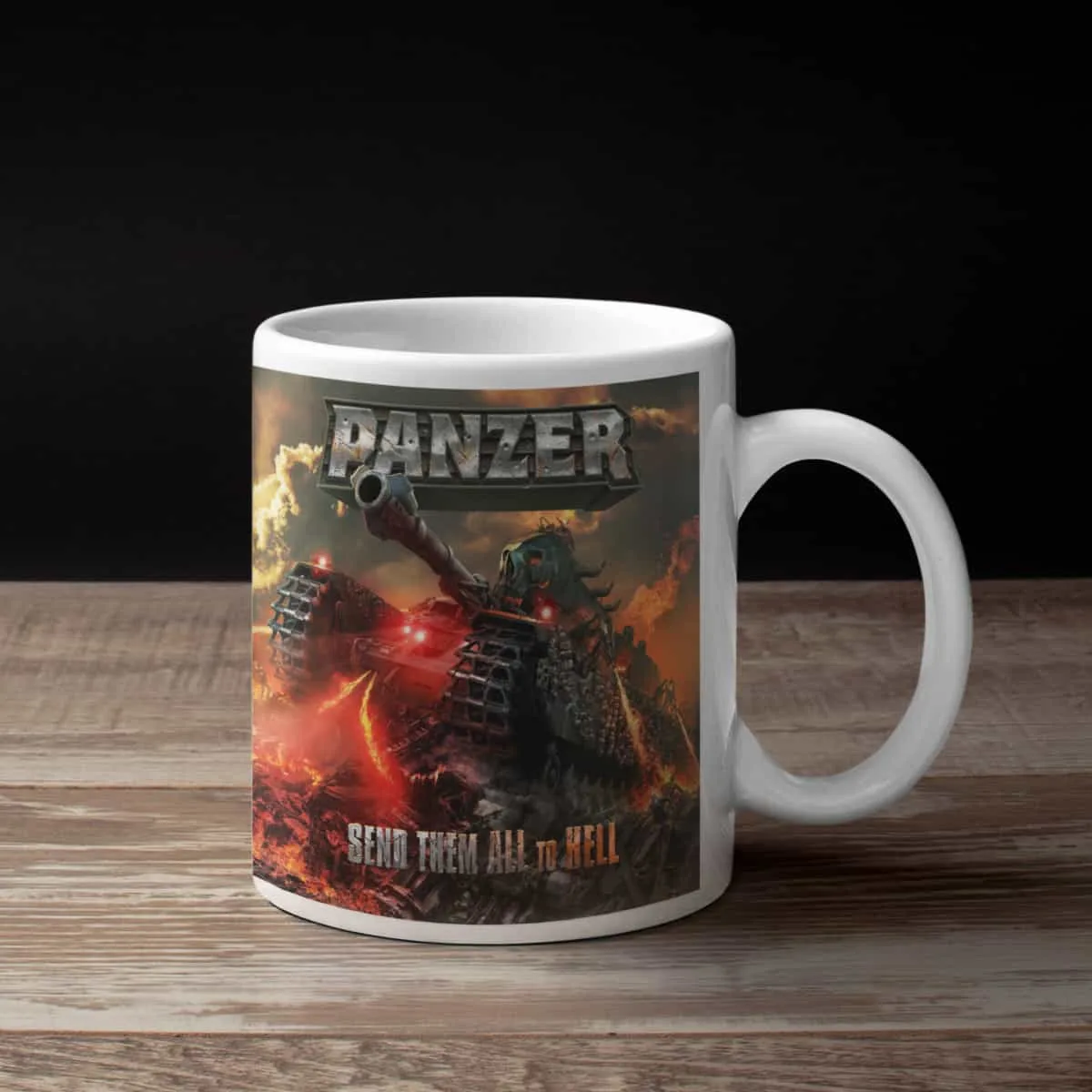Panzer Coffee Mug, Panzer Send Them All To Hell Coffee Mug