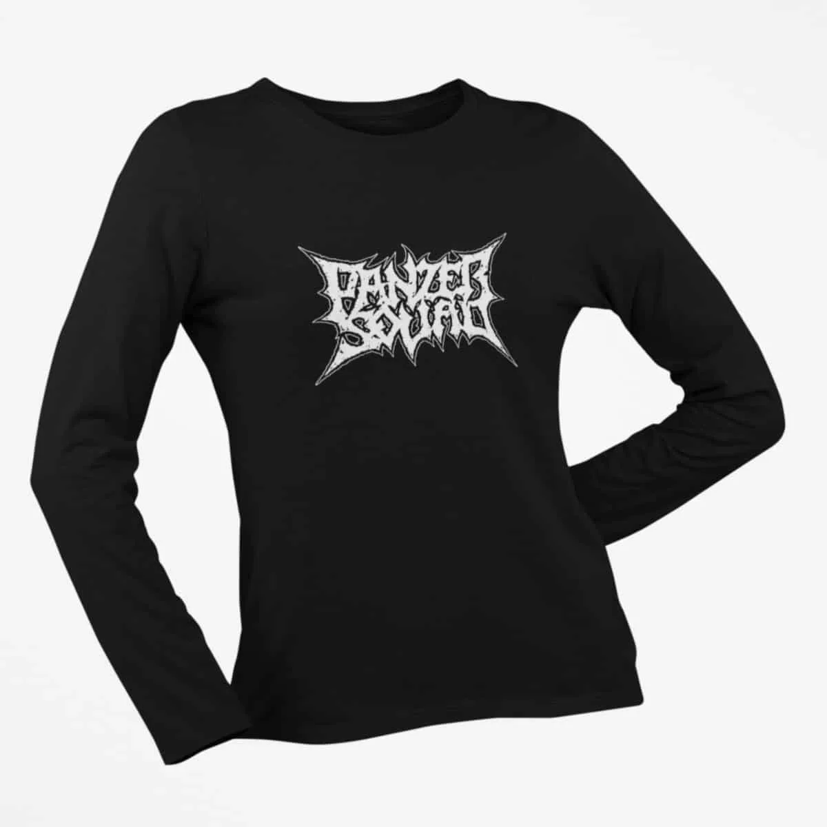Panzer Squad Long Sleeve T-Shirt, Panzer Squad Logo Black Long Sleeve T-Shirt, Black Metal Merchandise