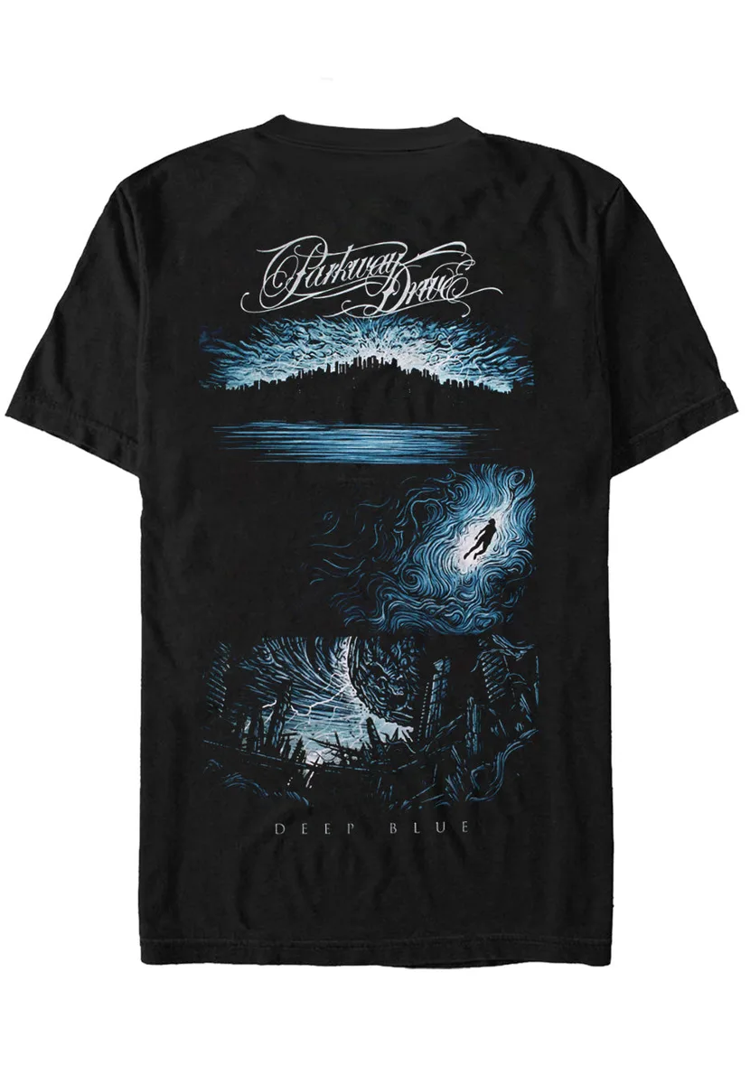 Parkway Drive Deep Blue Stacked T-Shirt
