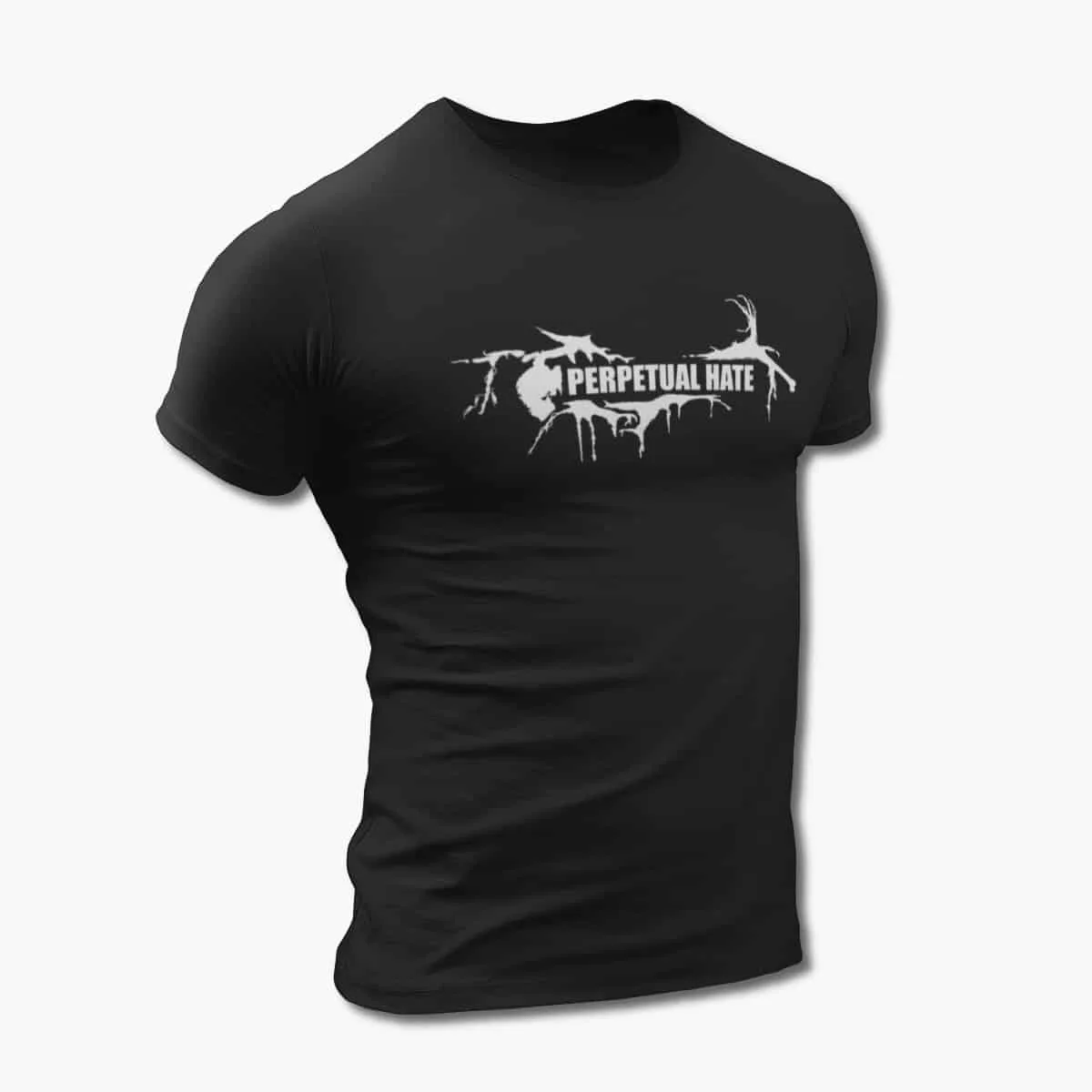 Perpetual Hate T-Shirt, Perpetual Hate Logo Black T-Shirt, Death Metal Merchandise