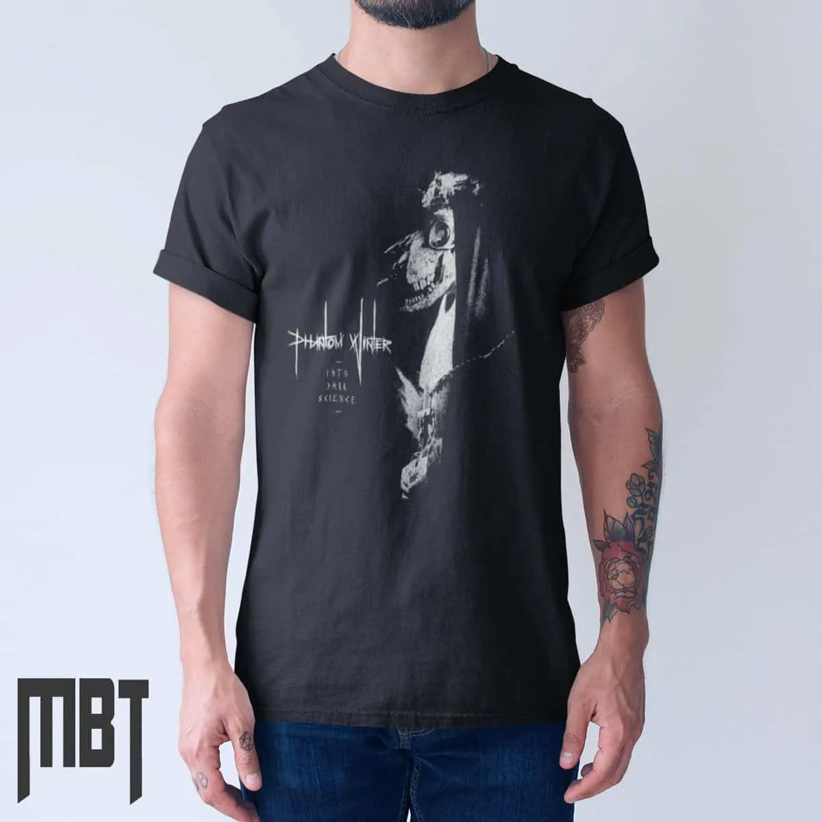 Phantom Winter Band T-Shirt, Phantom Winter Into Dark Science Cover T-Shirt, Sludge Metal Merch