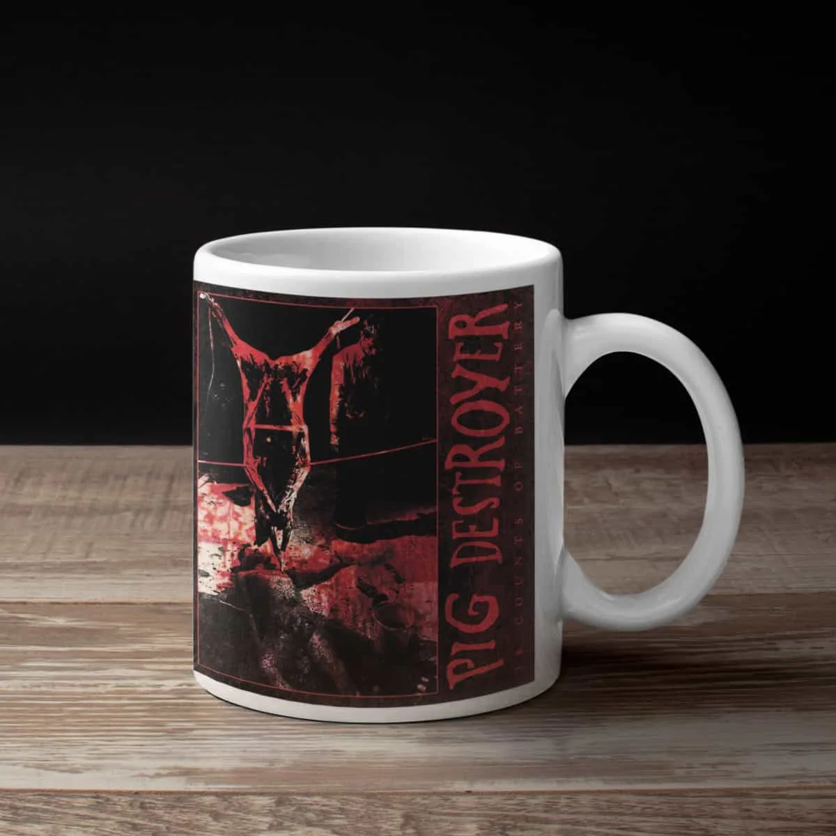 Pig Destroyer Coffee Mug, Pig Destroyer 38 Counts of Battery Coffee Mug