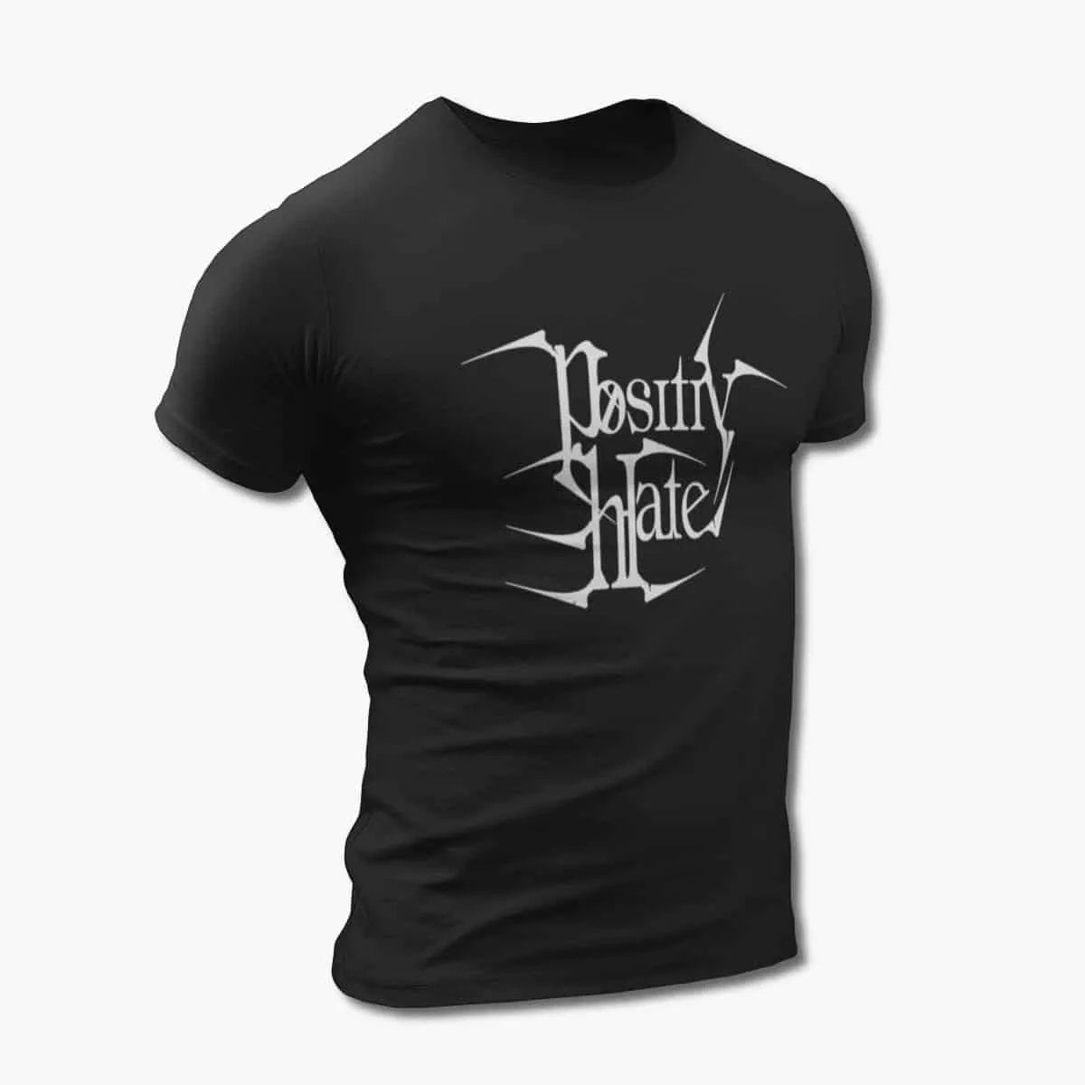 Positiv Hate T-Shirt, Positiv Hate Logo Black T-Shirt, Heavy Metal, Black Metal Merchandise