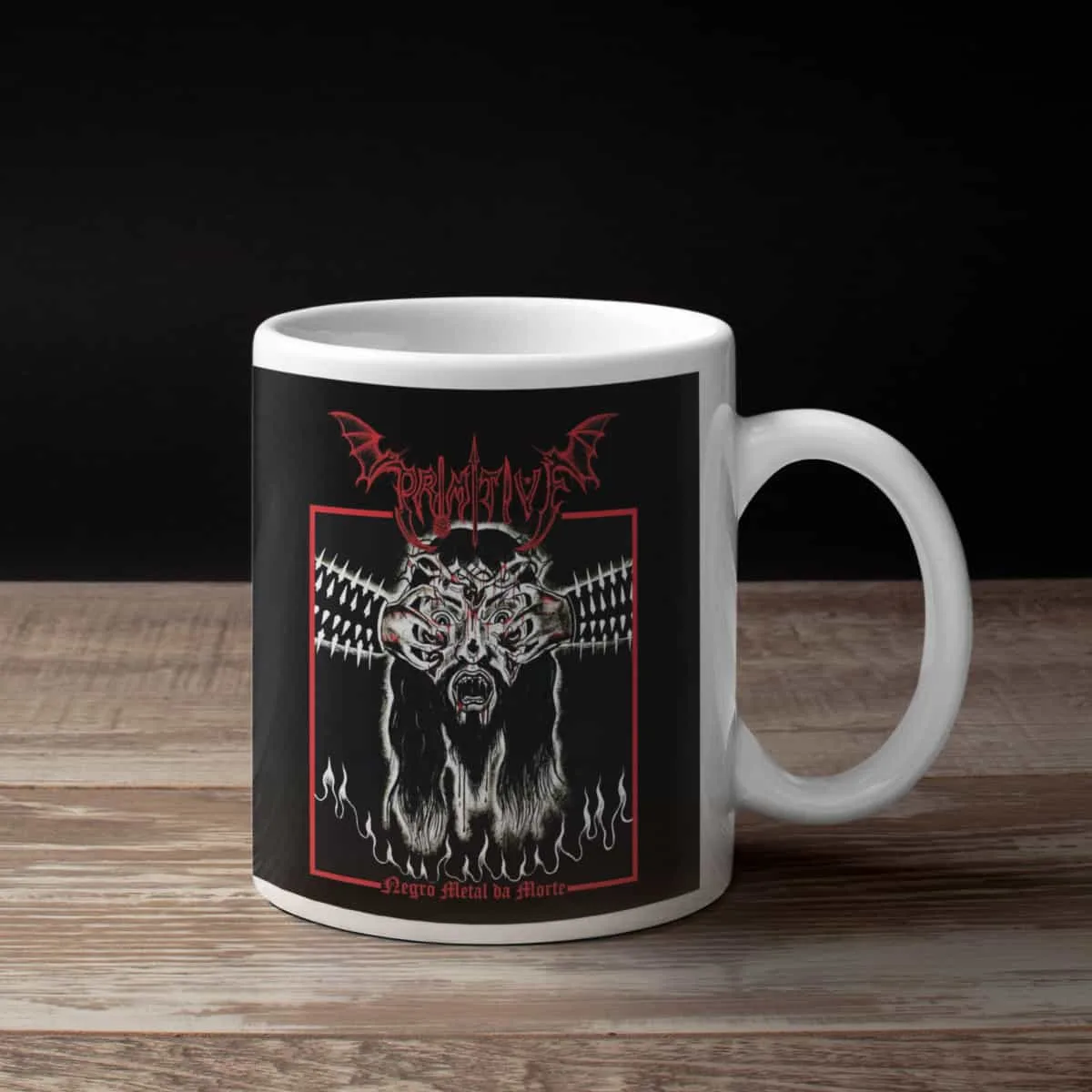 Primitive Coffee Mug, Primitive Negro Metal Da Morte Coffee Mug