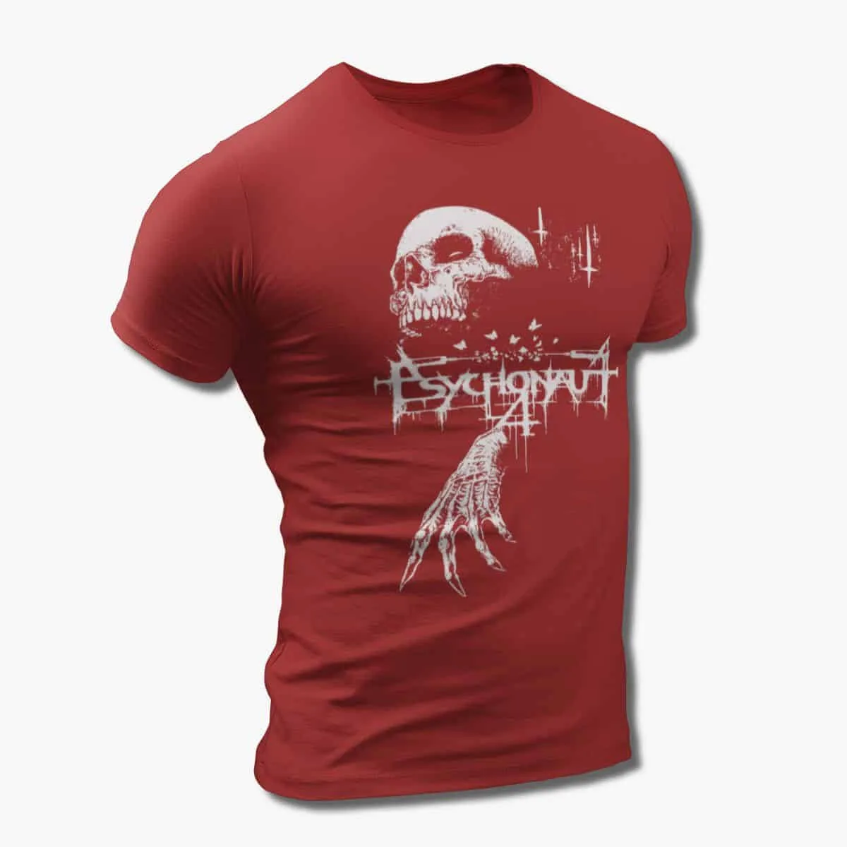 Psychonaut 4 Band T-Shirt, Psychonaut 4 Skull Artwork T-Shirt, Black Metal, Depressive Rock Merchandise