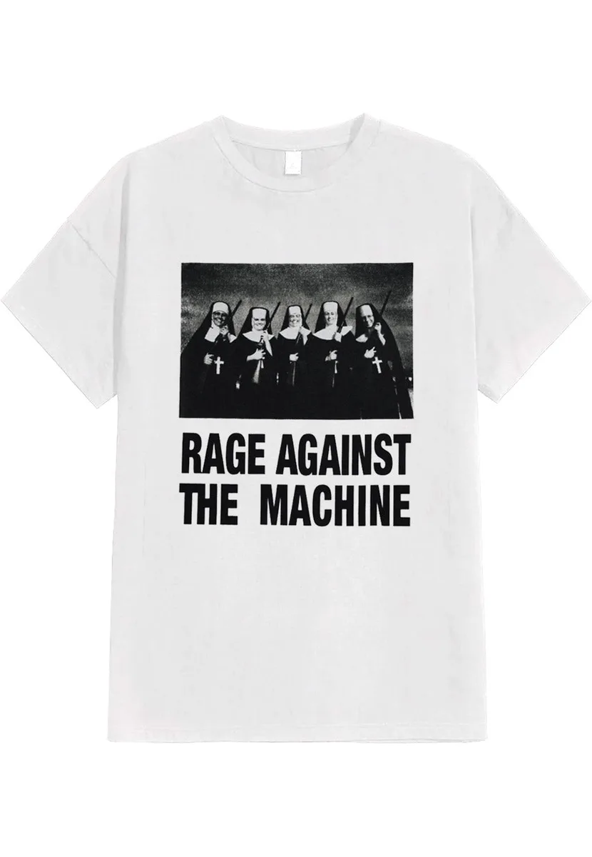 Rage Against The Machine Nuns And Guns White T-Shirt