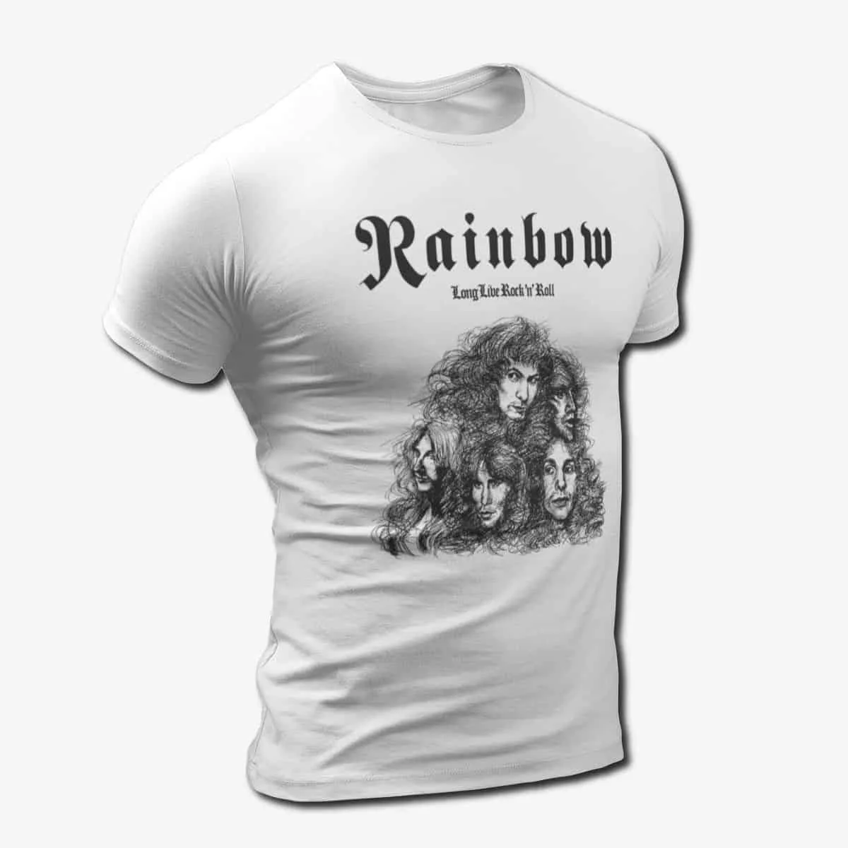 Rainbow Band T-Shirt, Rainbow Long Live Rock n Roll T-Shirt, Heavy Metal Merch