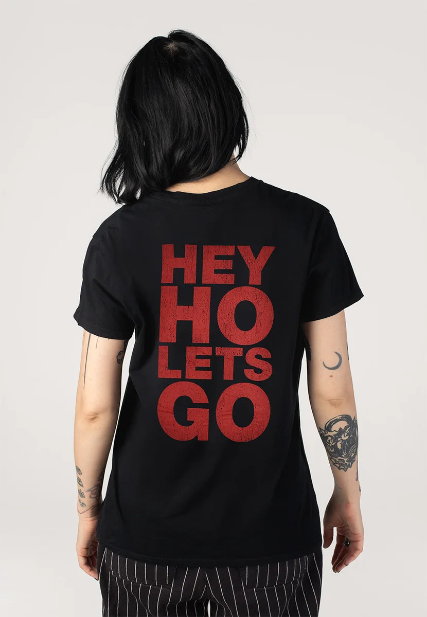 Ramones Hey Ho Red Block Text T-Shirt