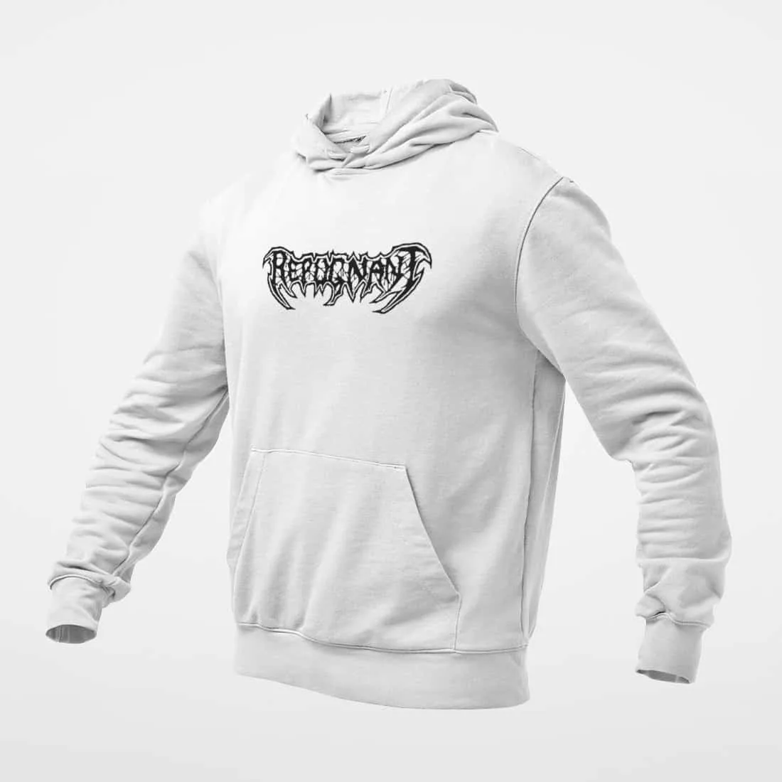 Repugnant Hoodie, Repugnant Logo White Hoodie, Thrash Metal Merchandise